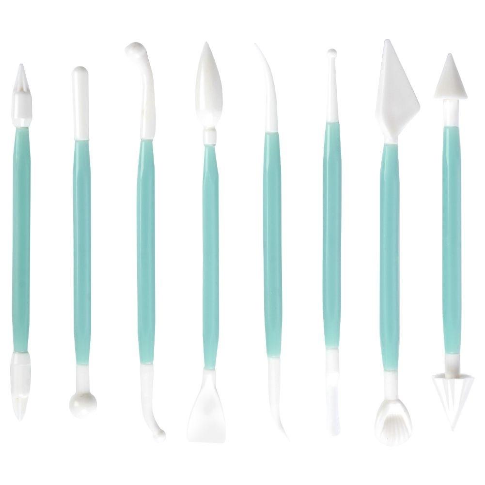 B2X 8 Marzipan-Modellierwerkzeuge: Gestalten Sie detailreiche Torten