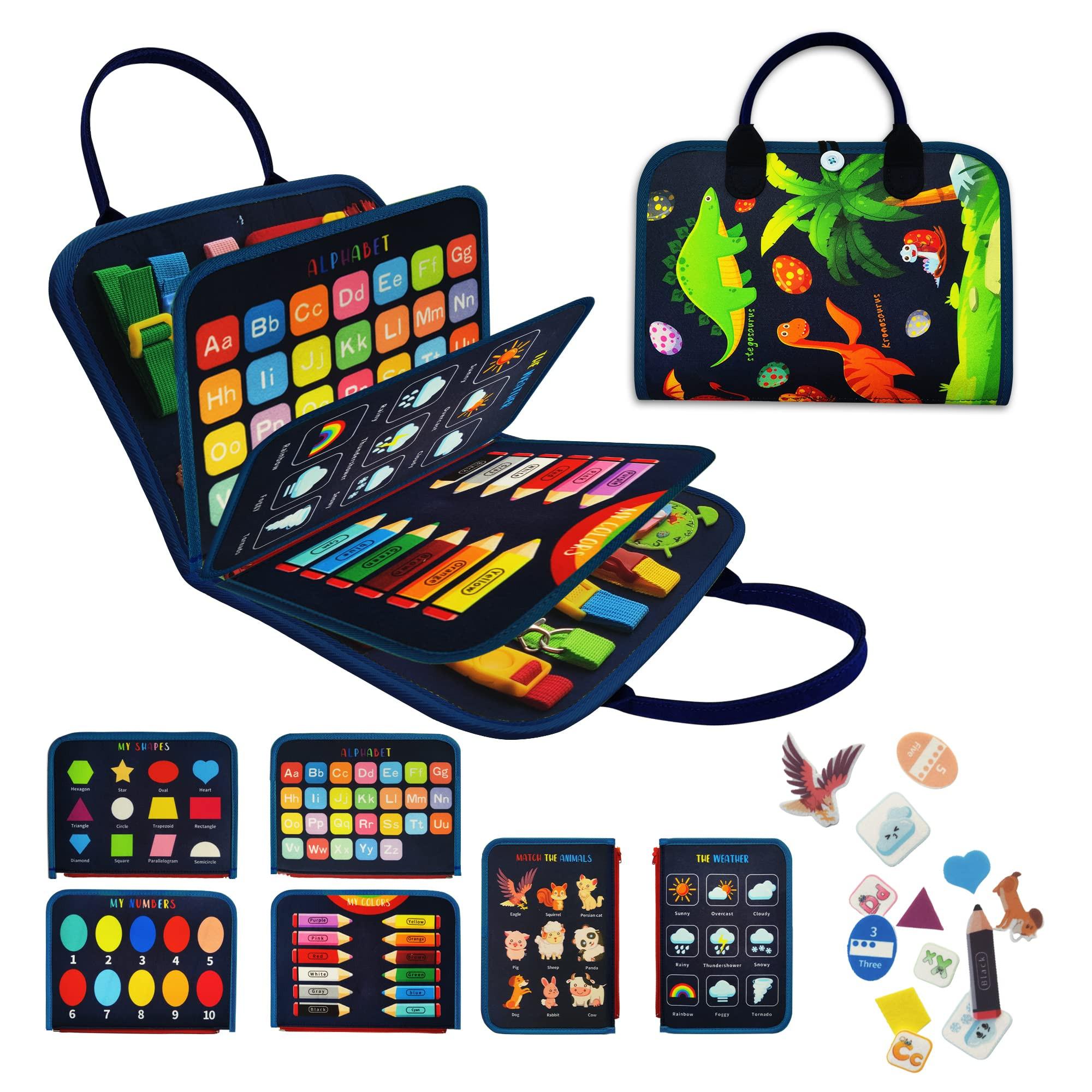 Activity-board Activity Board mit lustigem Dinosaurier-Spielzeug - Lernspielzeug für Grundfertigkeiten und Spielzeug für die Reise im Flugzeug