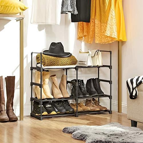 Pricenet Platzsparendes Schuhregal mit 6 Ablagen – stabiler Organizer aus Eisen