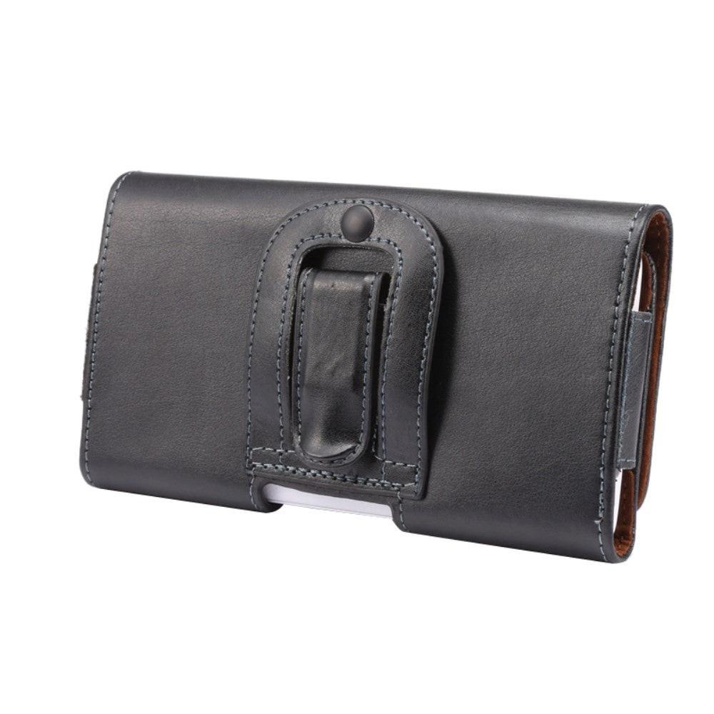 Cover-Discount Universal - Gurttasche S Horizontal Aus Echt Leder Schwarz