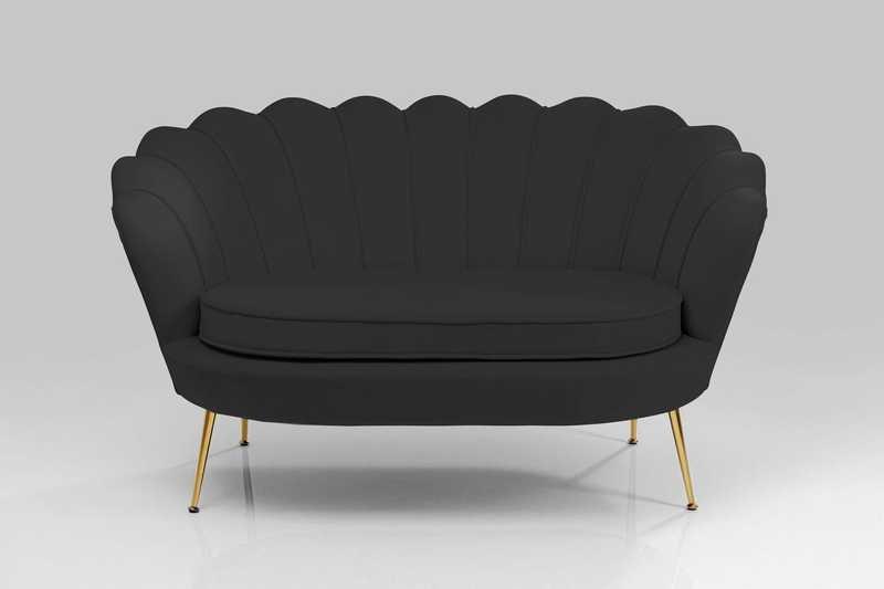 KARE Design Sofa Water Lily 2-Sitzer schwarz 132