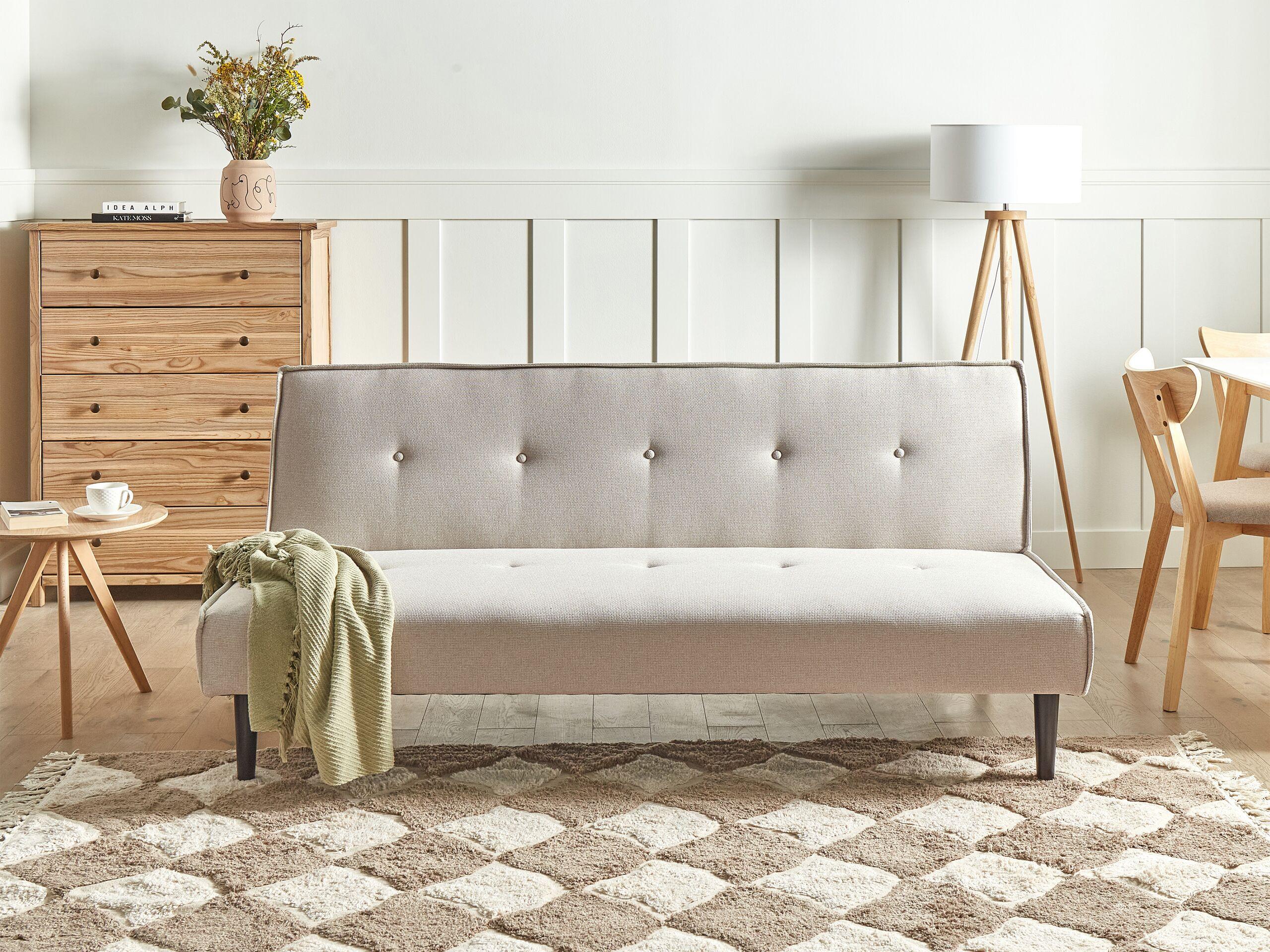 Beliani Schlafsofa aus Polyester Retro VISBY