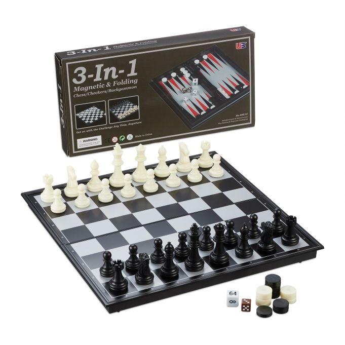B2X 3-in-1 magnetisches Schachspiel