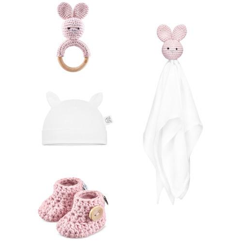 Maylily Baby Geschenkset Bunny 4teilig dusty rose in Holzbox
