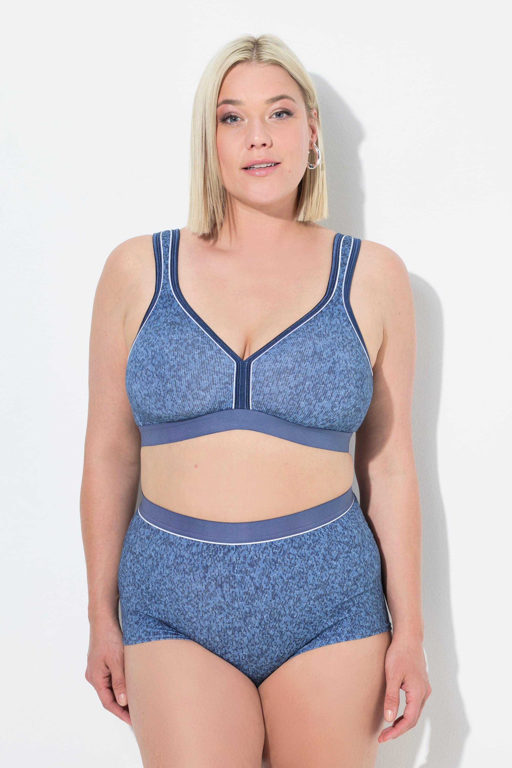 Ulla Popken Minimizer, Denim-Optik, ohne Bügel, Cup C - D