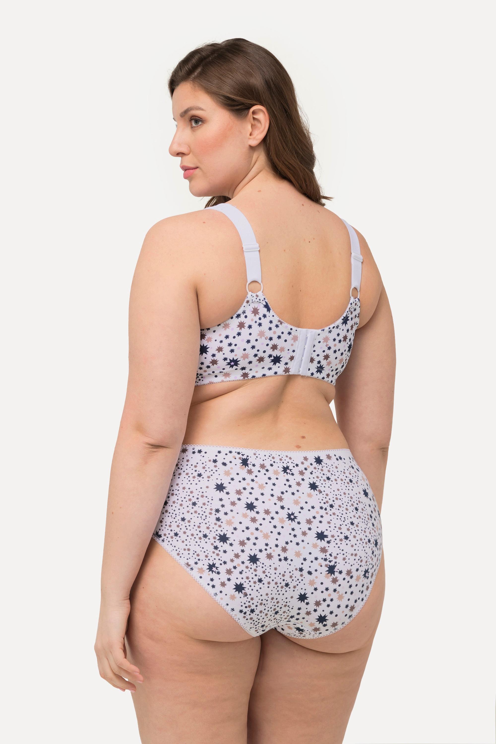 Ulla Popken Entlastungs-BH, Sterne, ohne Bügel, Cup C - F