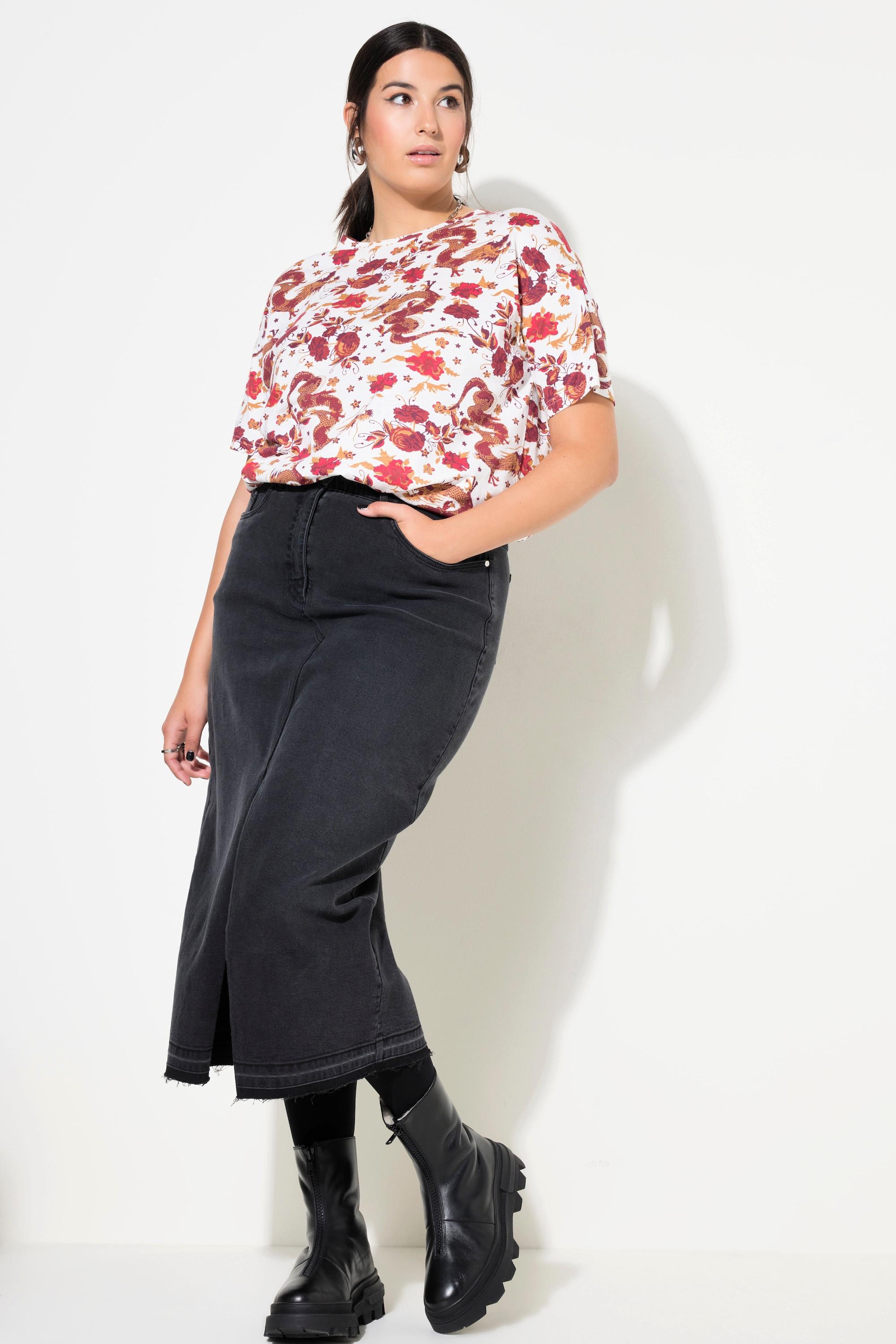 Studio Untold Jeansrock, A-Line, 5-Pocket, Schlitz vorne