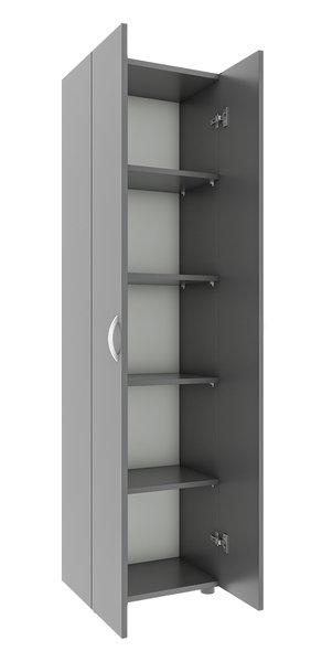 VCM Büroschrank mit 5 Fächern | moderner Aktenschrank mit Drehtüren | Maße ca. H. 178 x B. 49 x T. 34 cm – Ulas 5-Fach