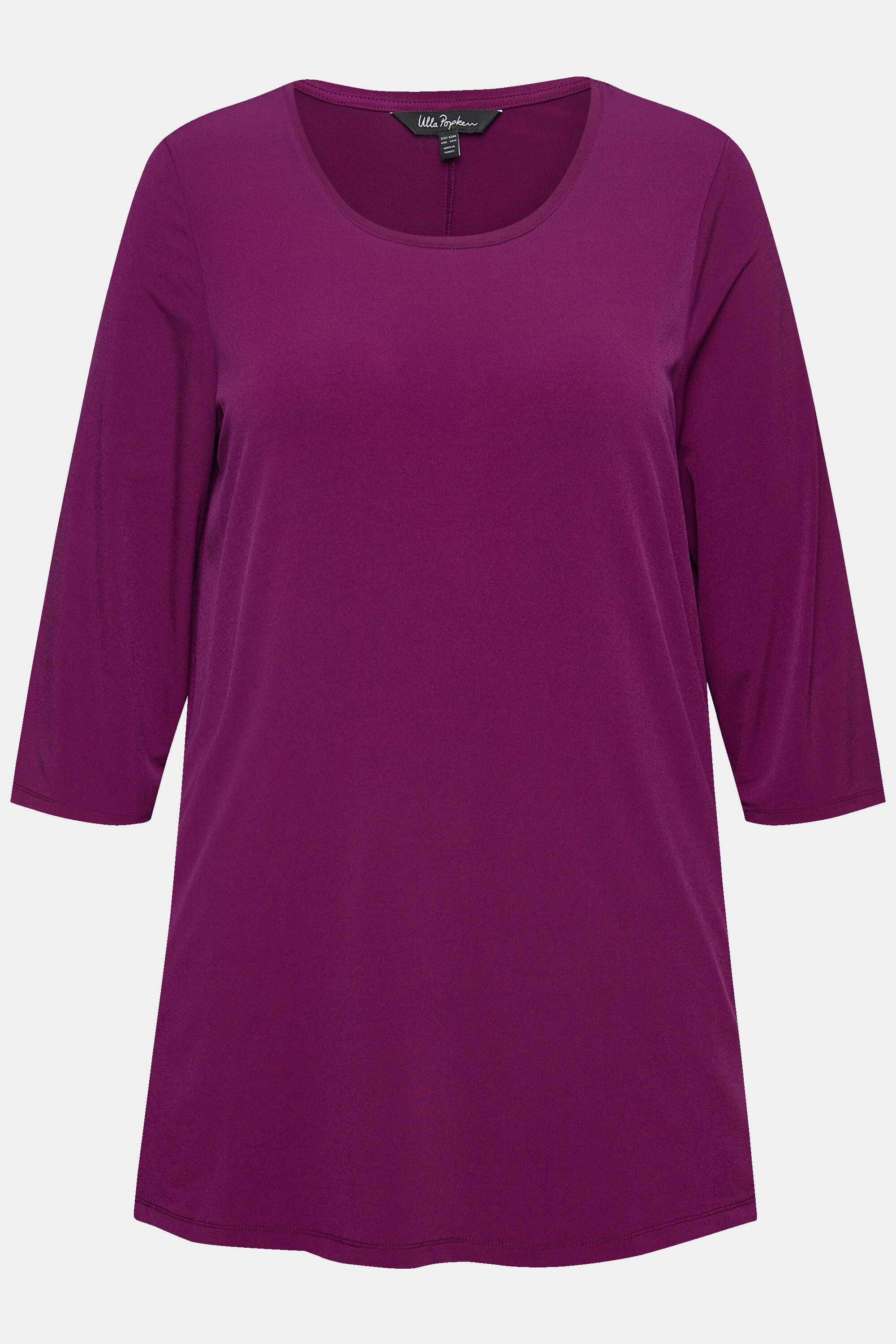 Ulla Popken Longshirt, A-Linie, Rundhalsausschnitt