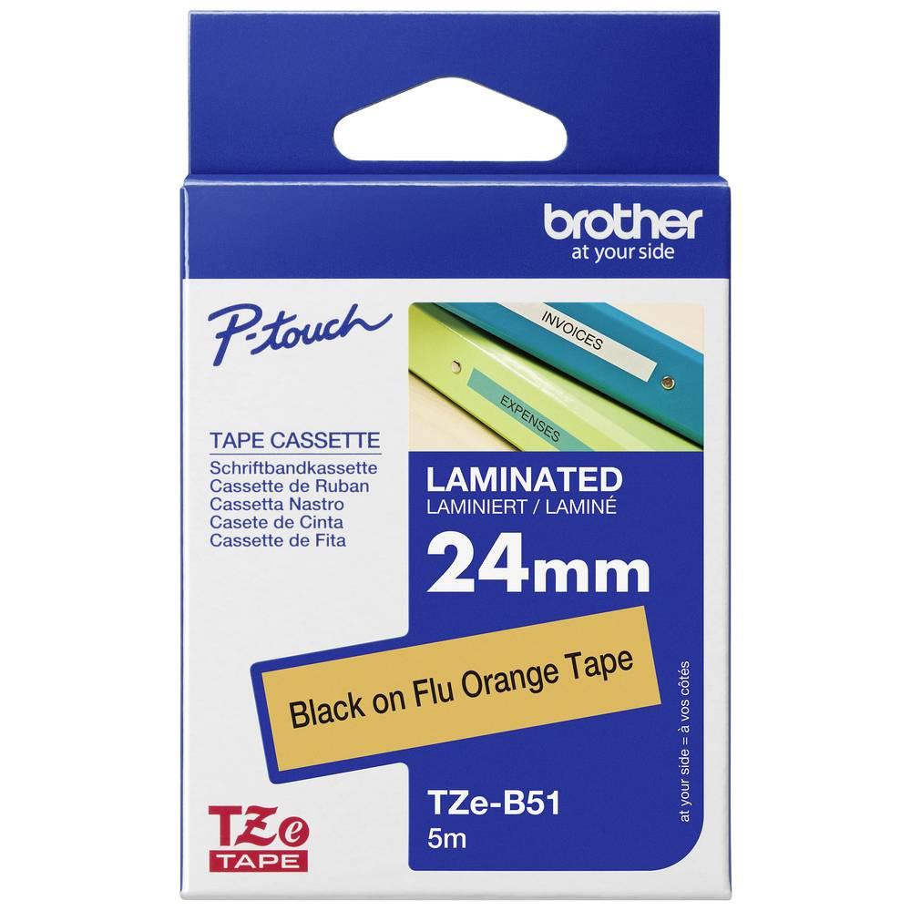 brother TZE-Schriftbandkassette Signalfarbe laminiert