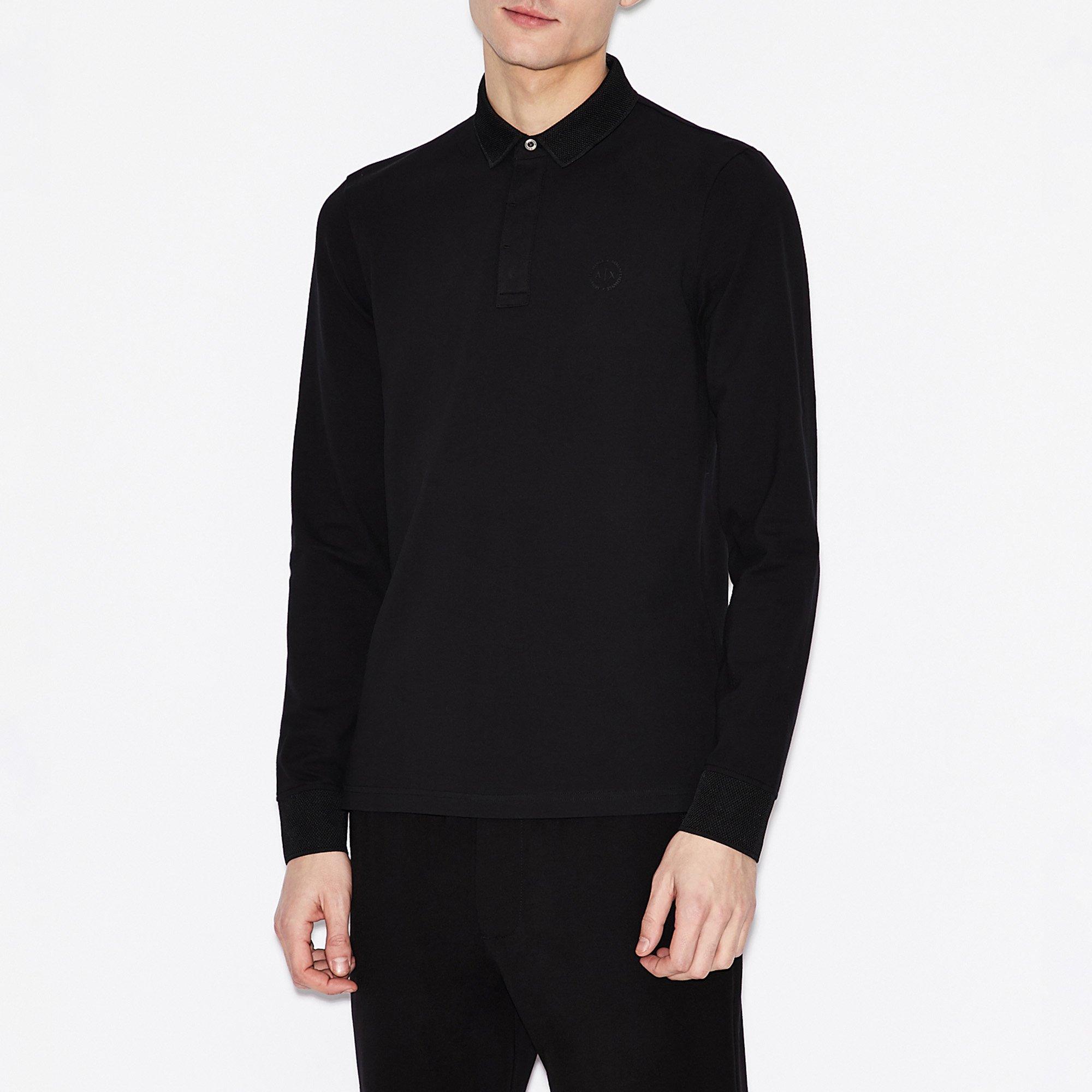 Armani Exchange Langarm Modern Fit Poloshirt