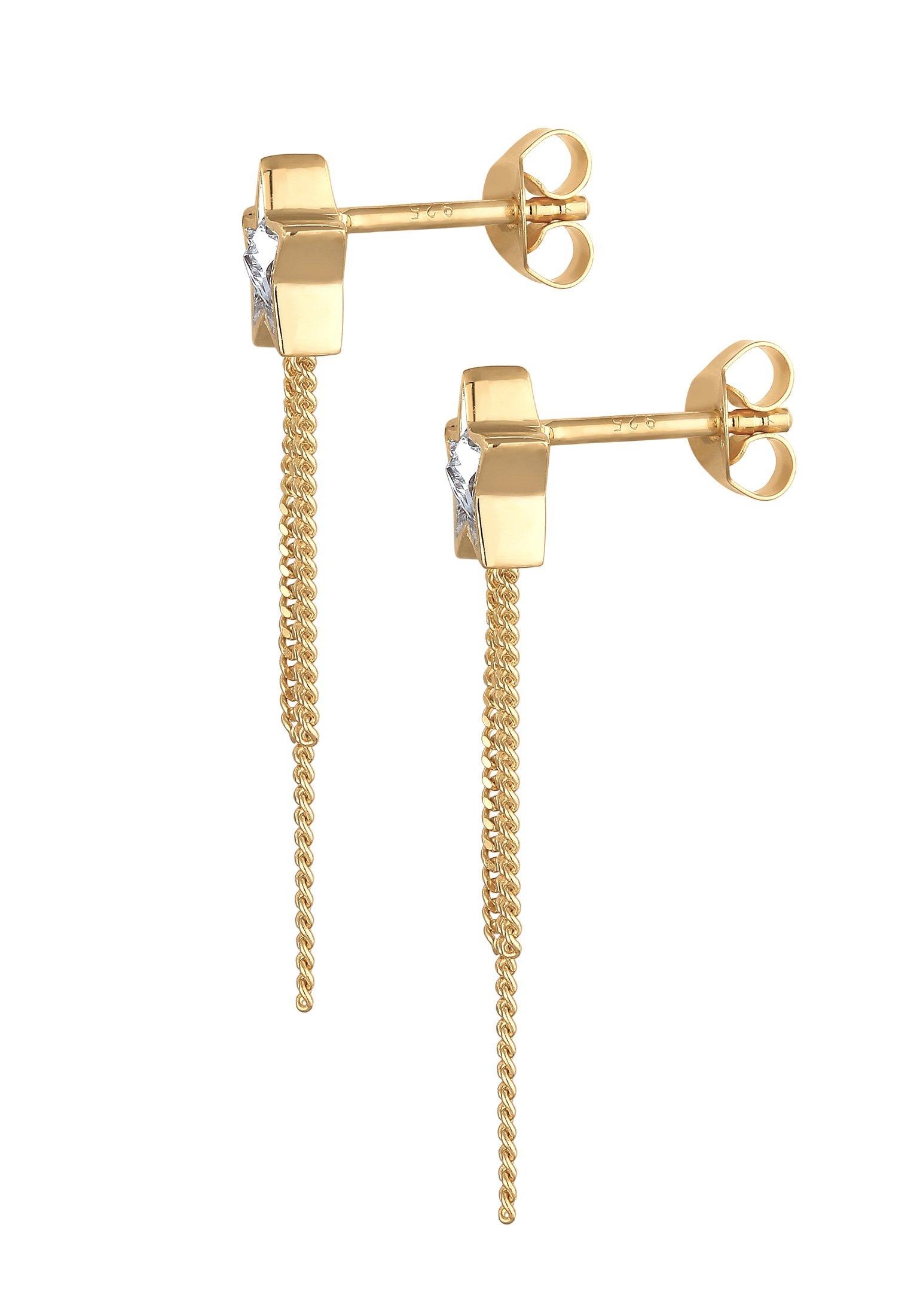 Elli Ohrringe Kristall Stern Ketten Look Glamourös