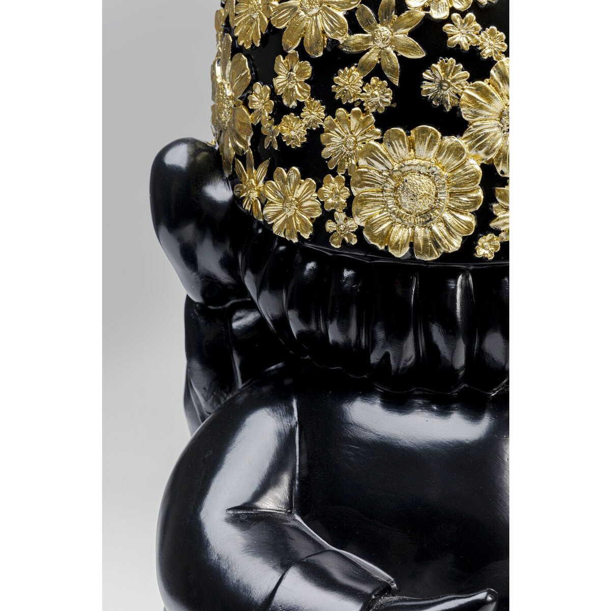 KARE Design Deko Figur Zwerg Standing Schwarz Gold 61cm