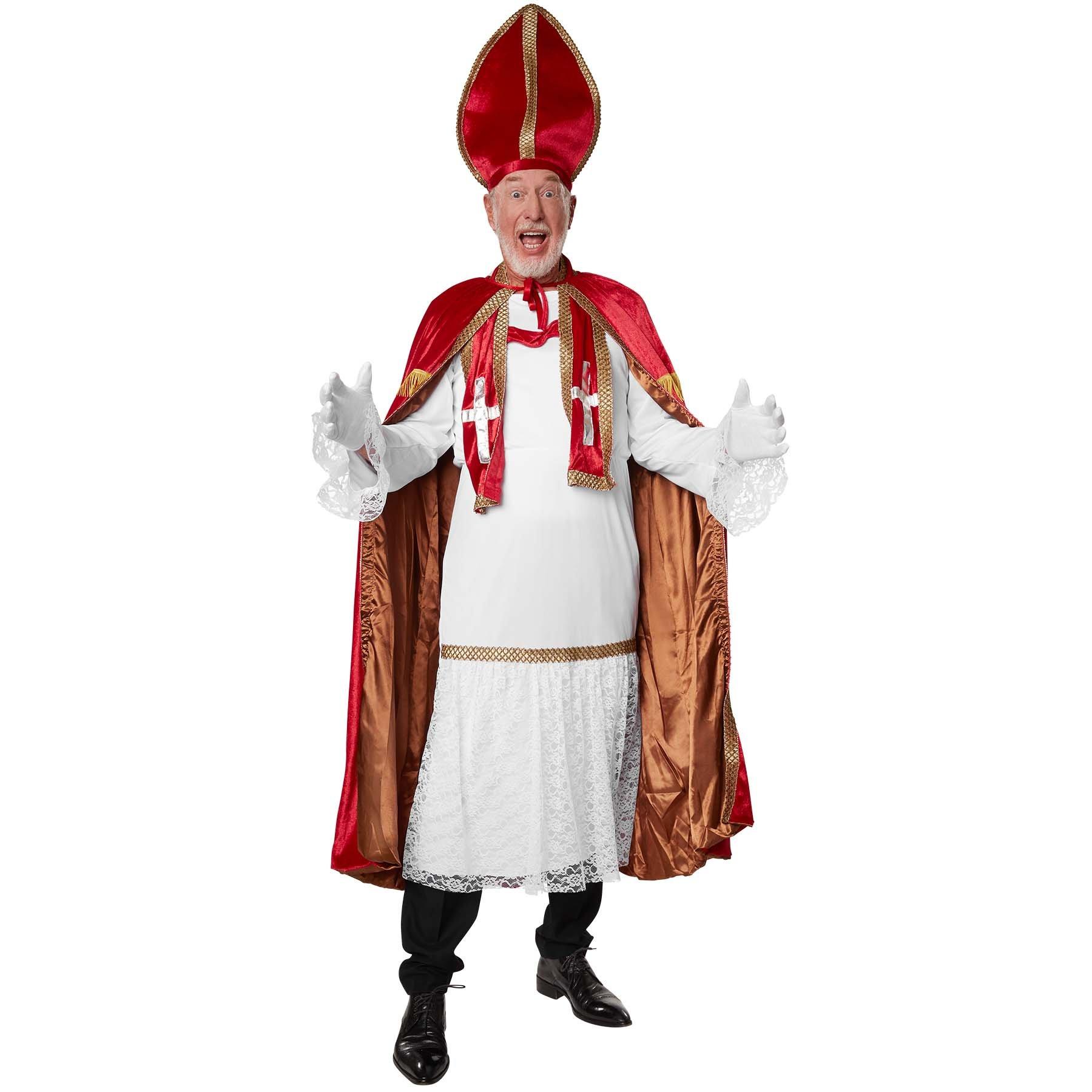 Tectake Herrenkostüm St. Nikolaus-Set dunkelrot