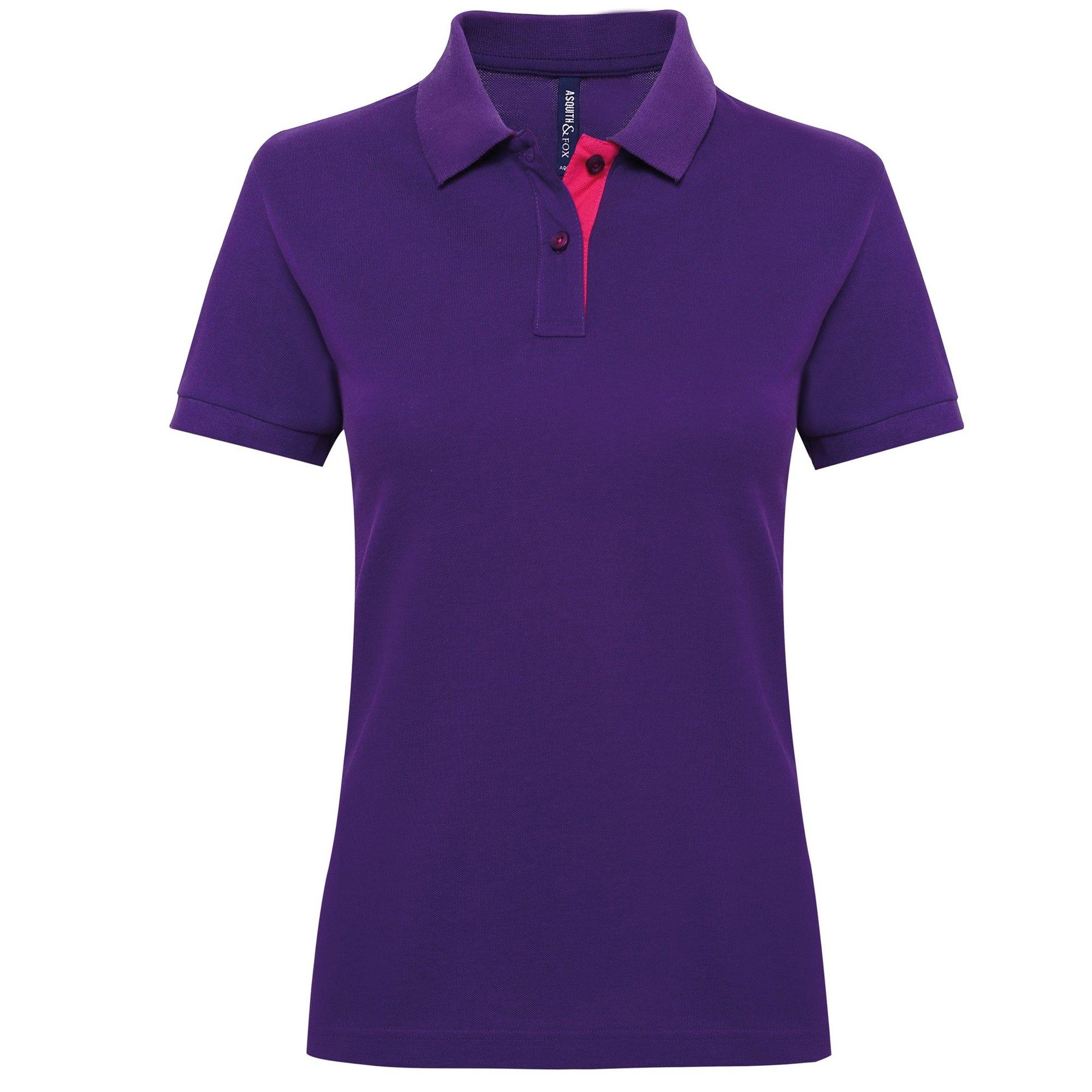 Asquith & Fox Kurzarm Kontrast Polo Shirt