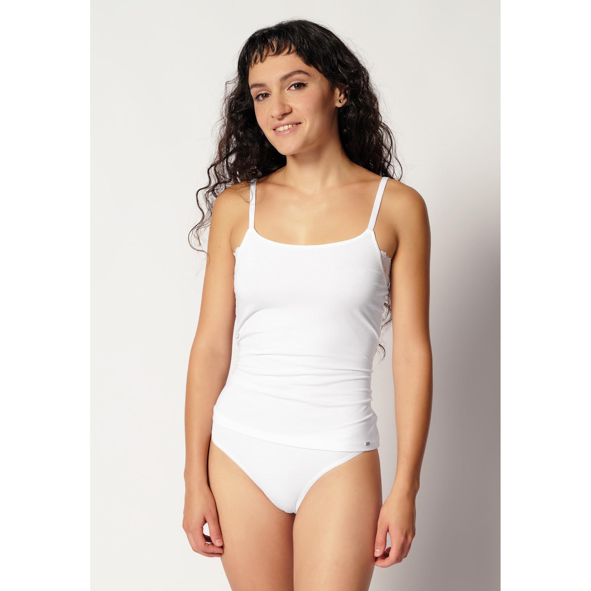 Skiny CottonLace Essentials Top mit Spaghettiträgern