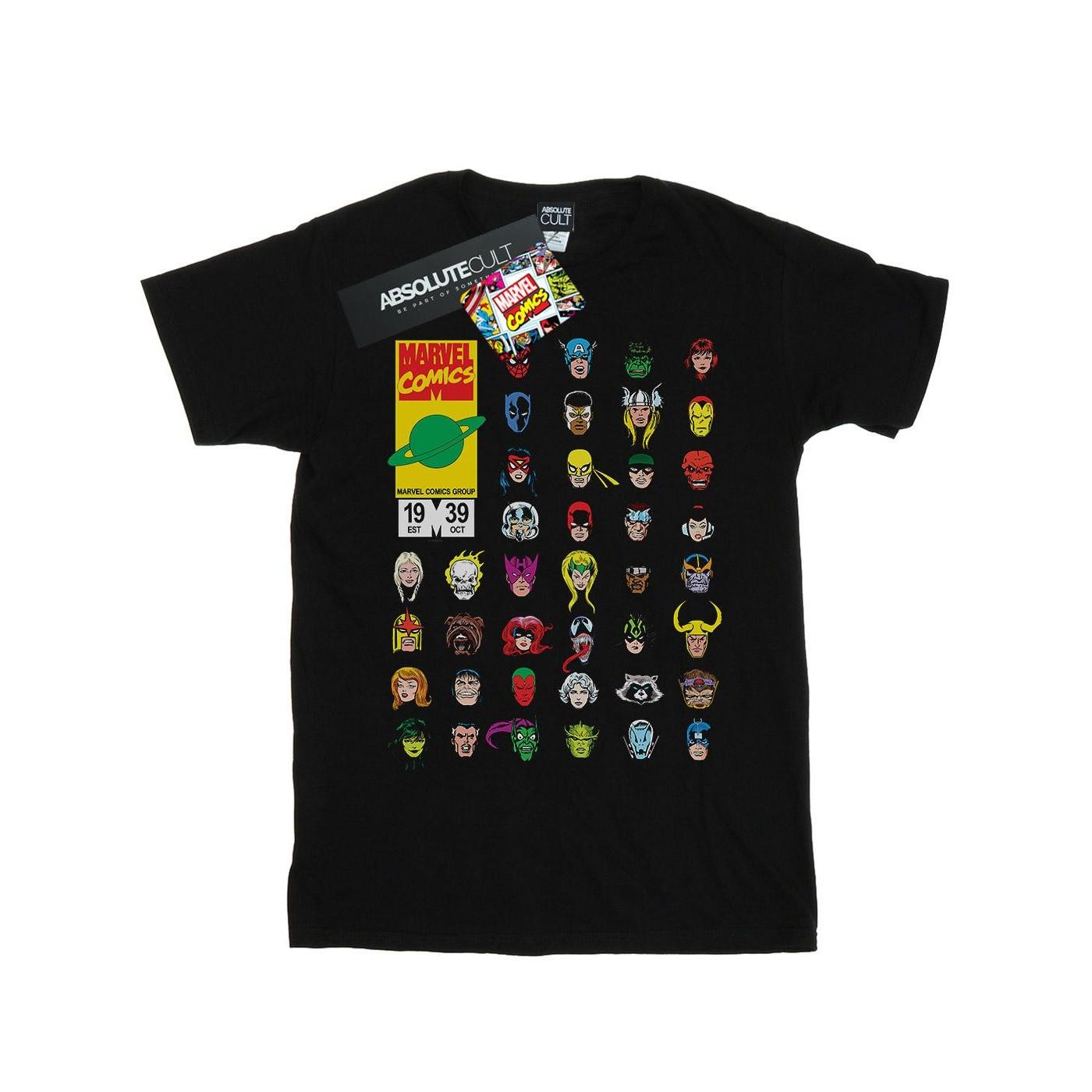 MARVEL Comics Group Character Heads T-Shirt