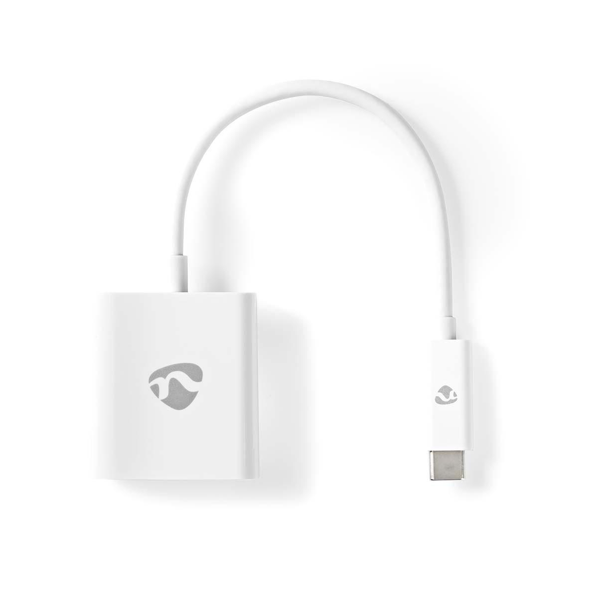 Nedis USB-C™ Adapter | USB 3.2 Gen 1 | USB-C™ Stecker | HDMI™ Buchse | 4K@30Hz | 0,20 m | Rund | Vernickelt | PVC | Weiß | Plastiktüte