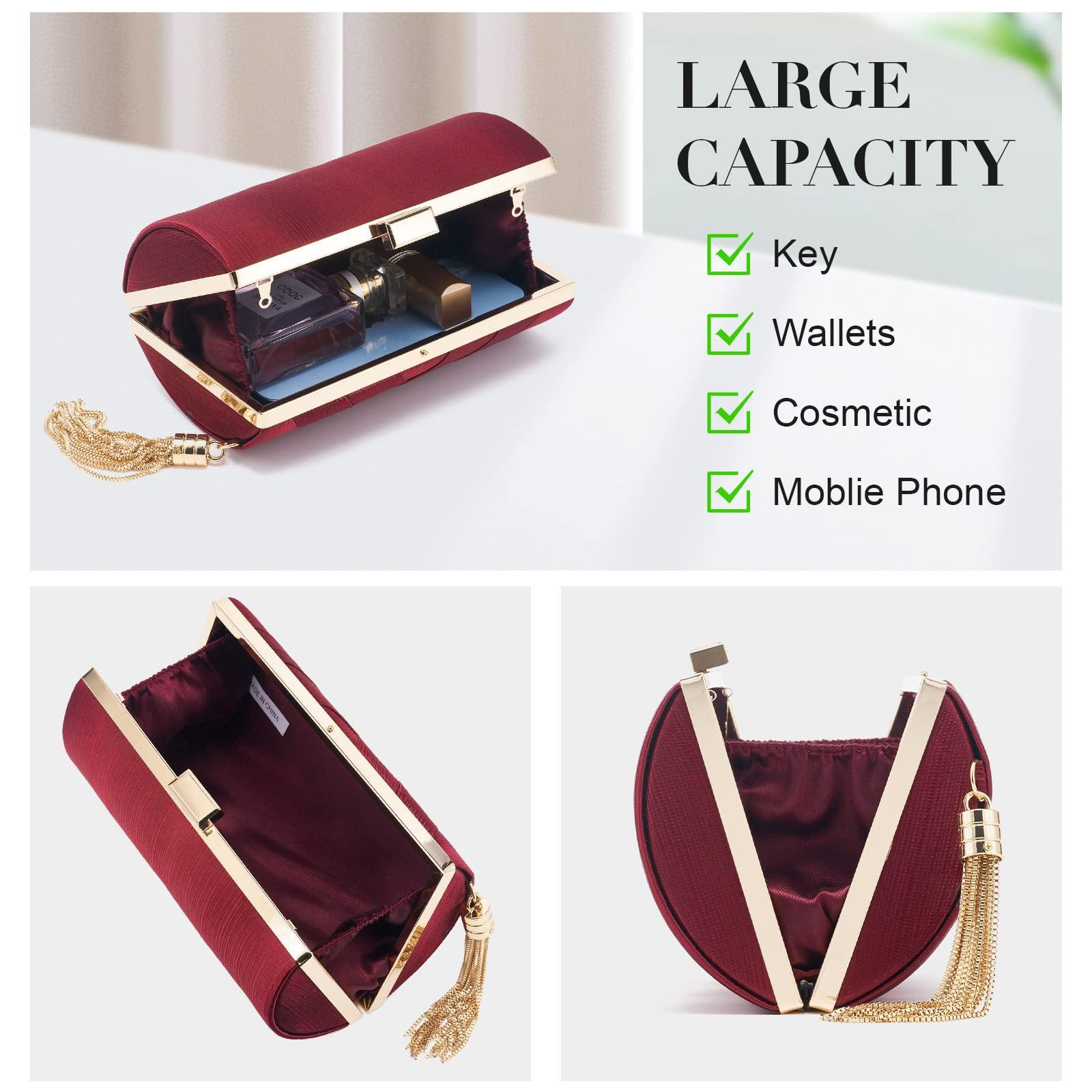 Only-bags.store Clutch Abendtasche Fransen Elegante Kettentasche Clutch Bag Clutch Abendtasche Fransen Elegante Kettentasche Clutch Bag