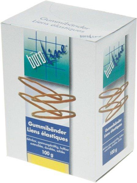 BÜROLINE BÜROLINE Gummibänder 90x3mm 155233 braun, ø 60mm 100g