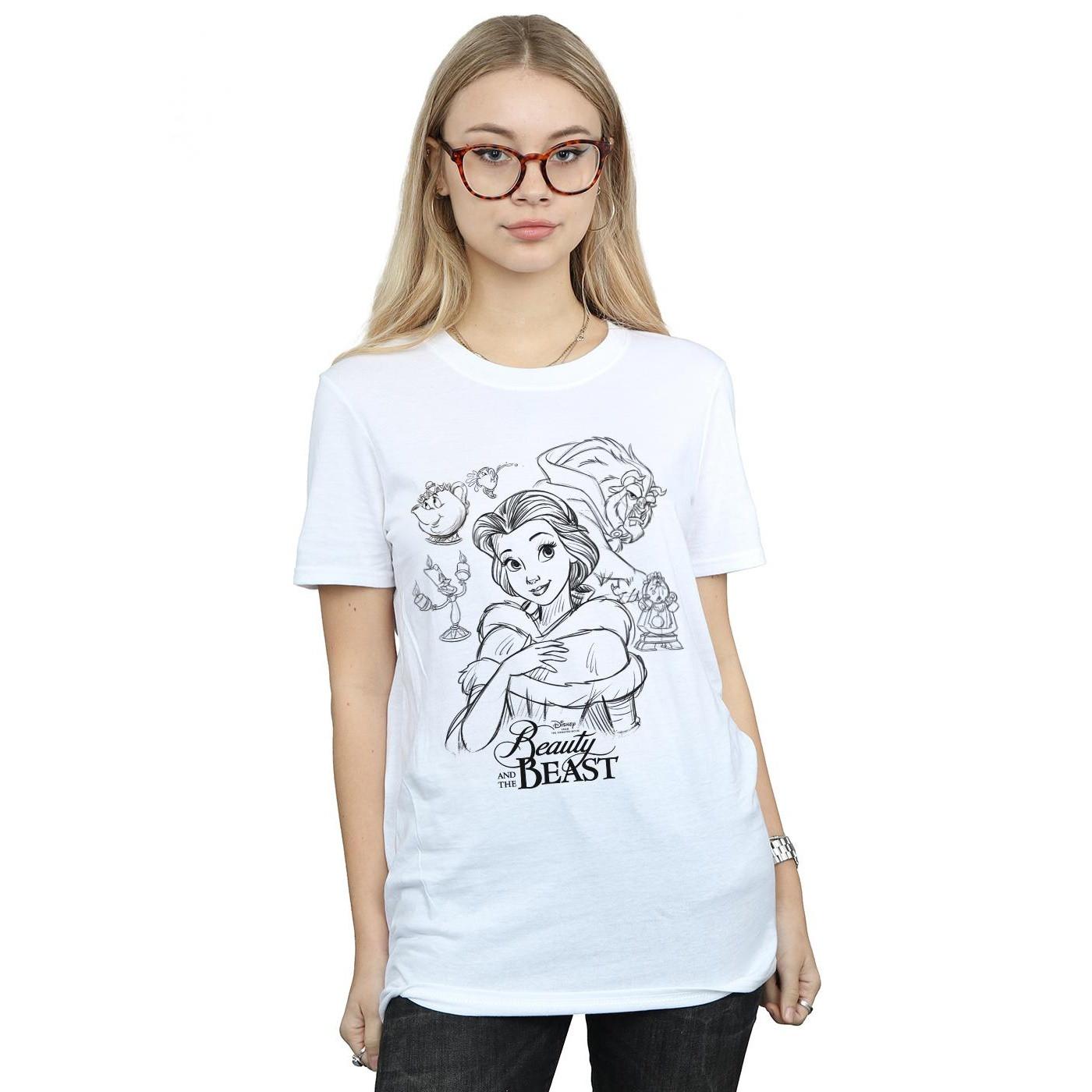 Disney Beauty And The Beast Grafikdruck T-Shirt