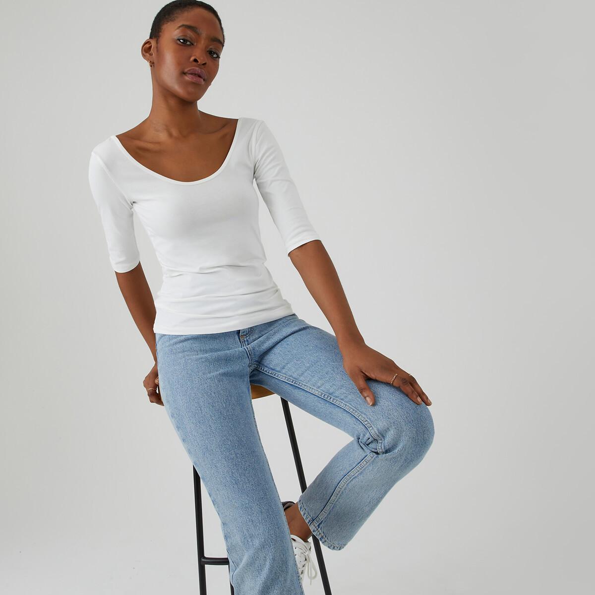 La Redoute Collections T-Shirt mit Ballerina-Ausschnitt