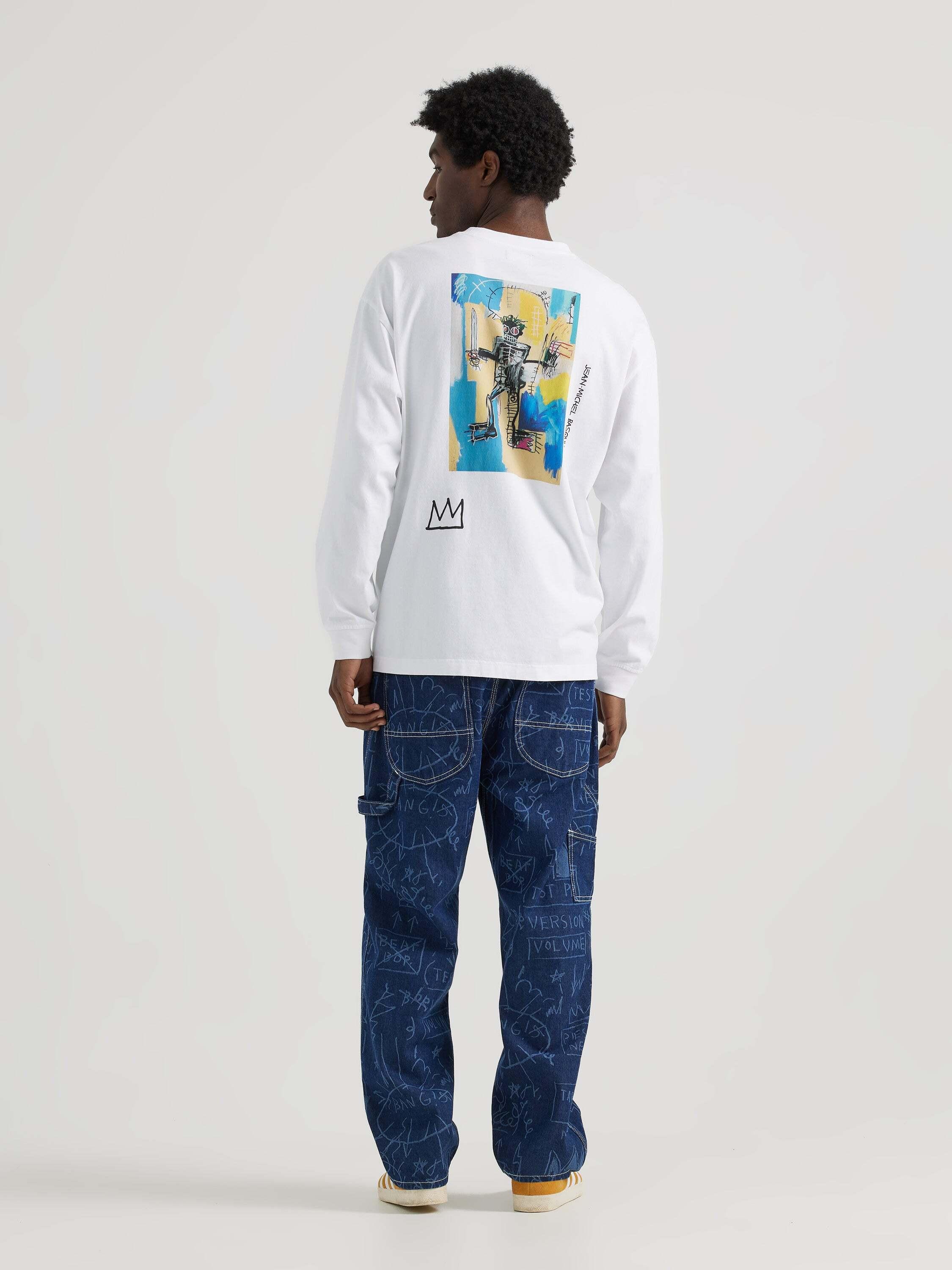 Lee x Basquiat Printed Wide Leg Carpenter Jeans