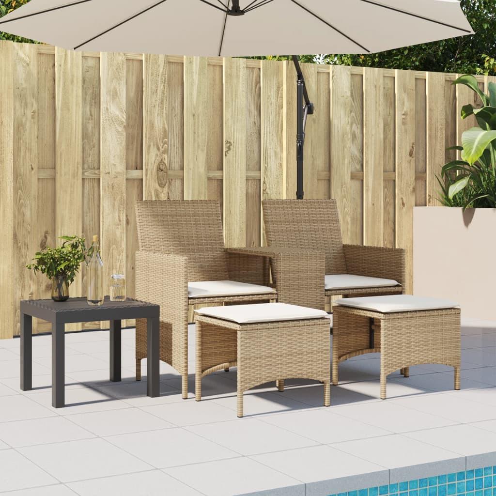 VidaXL Gartensofa poly-rattan
