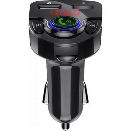 BigBen Connected Doppel-Autoladegerät USB-A + USB-C 25W mit FM-Transmitter
