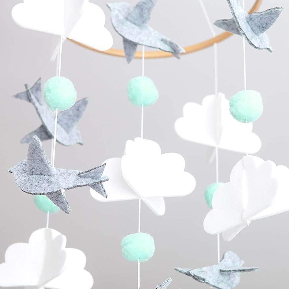 Activity-board Mobiles Baby-Windspiel, mobile Babybett-Glocke Holz