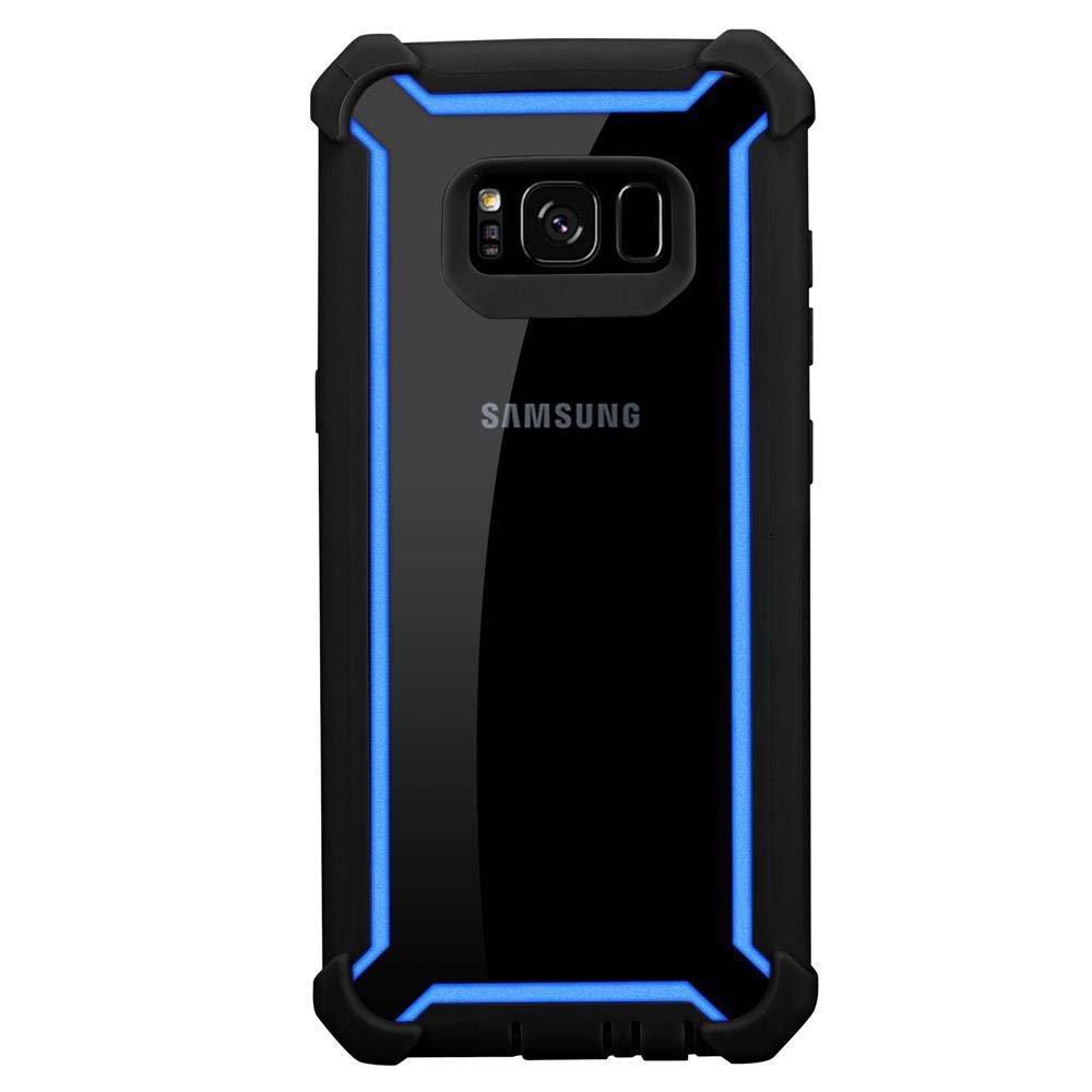 Cadorabo Hülle für Samsung Galaxy S8 PLUS 2-in-1 TPU Silikon-Rand Glas-Rücken