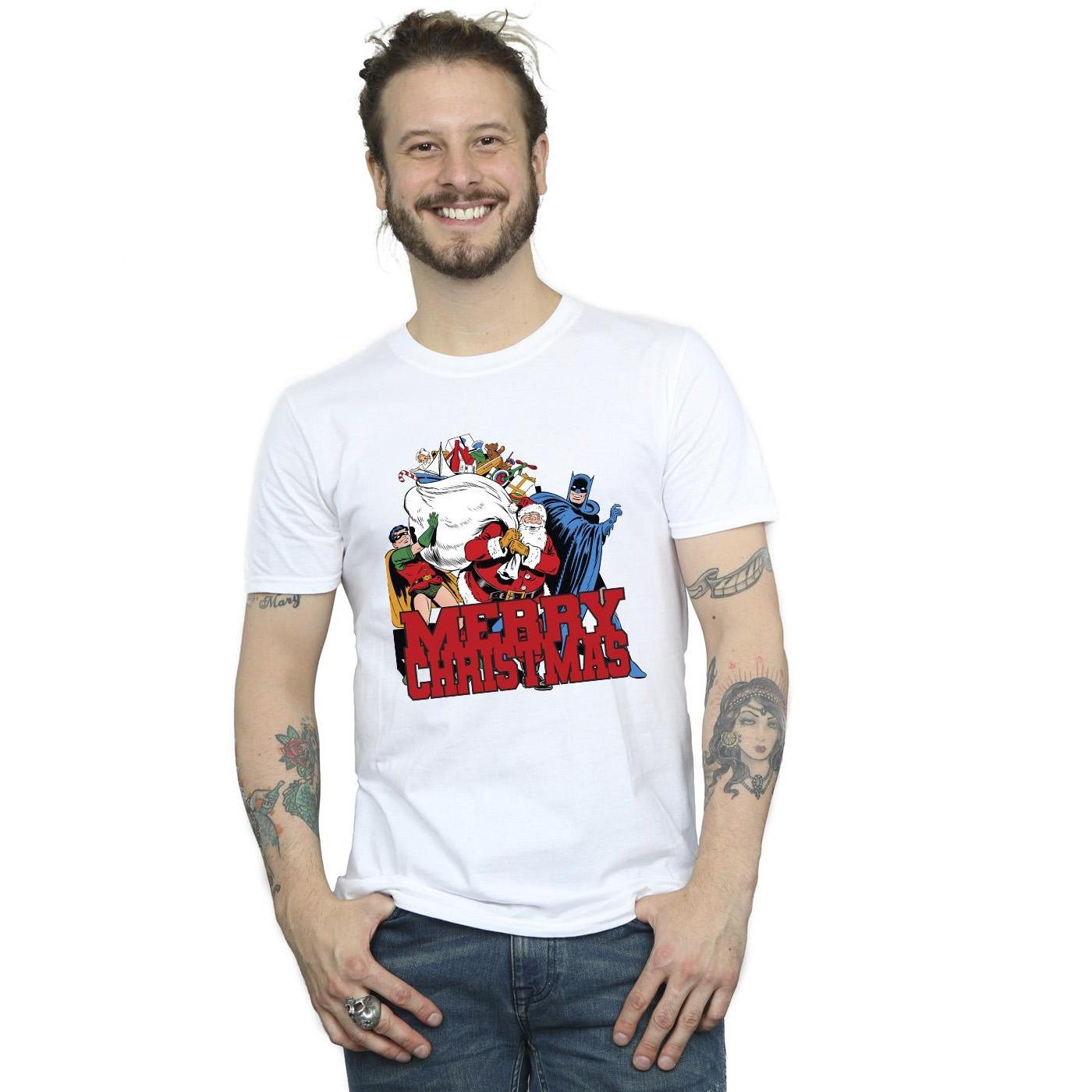 DC COMICS Merry Christmas Santa Batman und Robin T-Shirt