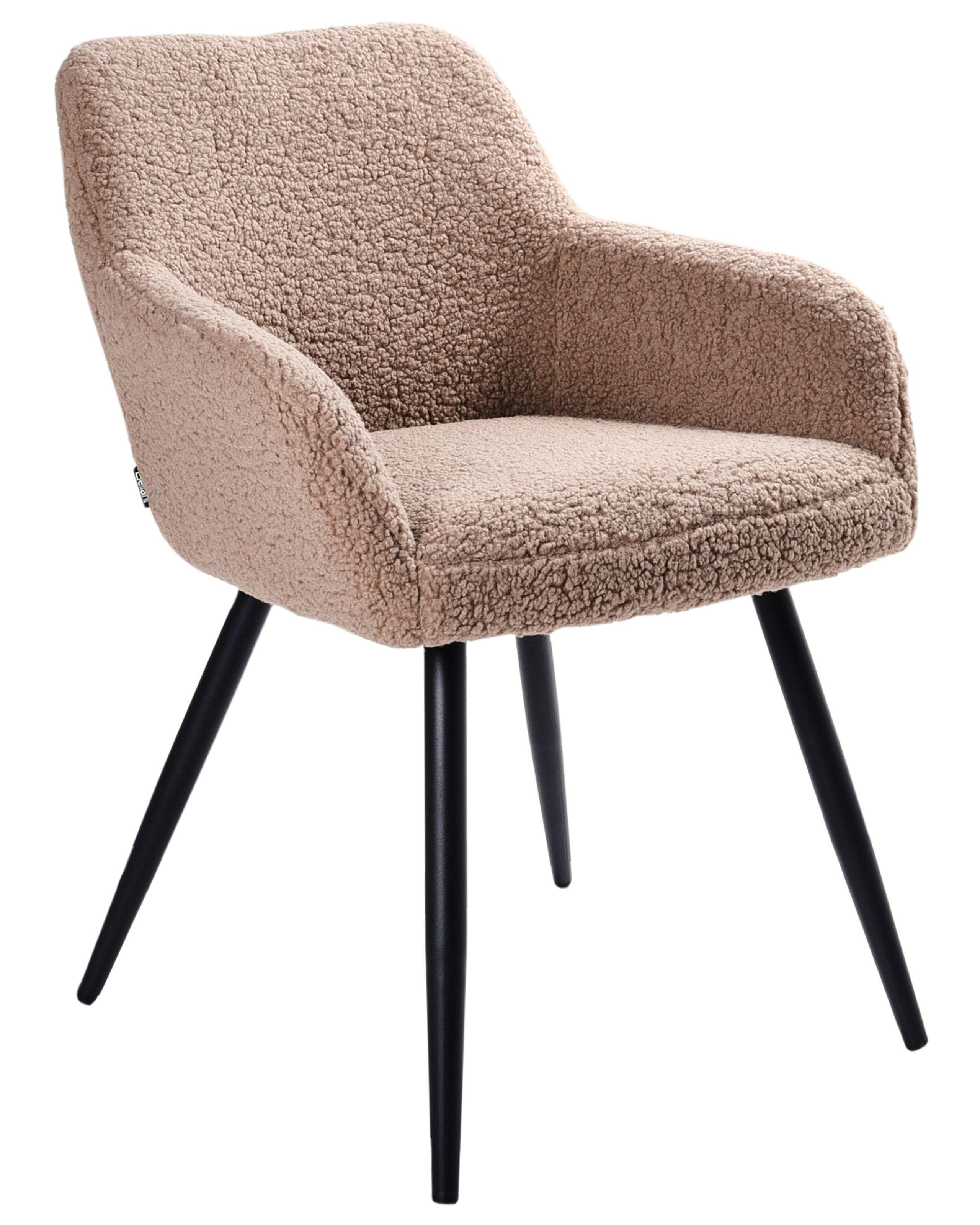 Beliani Esszimmerstuhl 2er Set aus Bouclé Modern CASMALIA