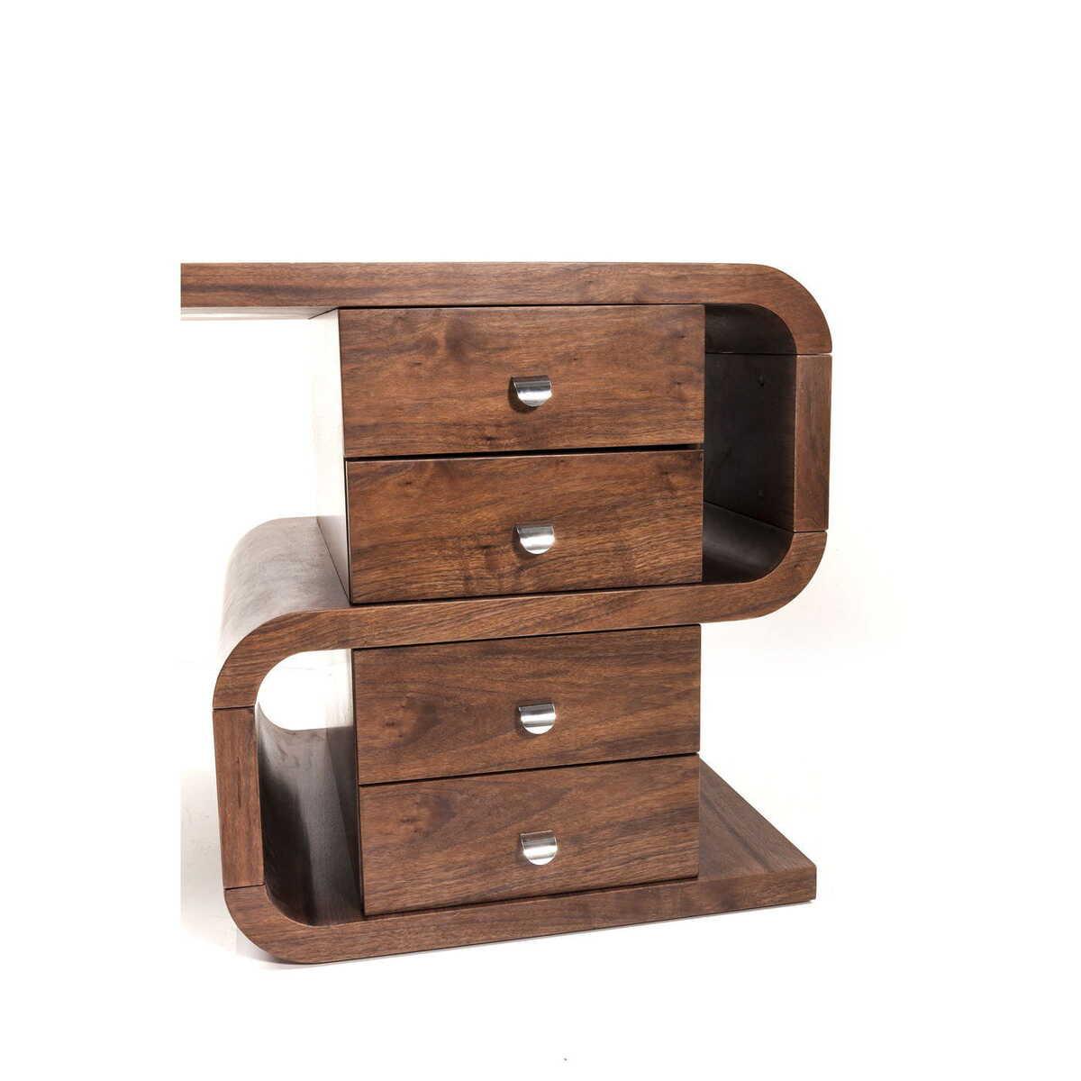 KARE Design Schreibtisch Soft Snake Walnut 150x70c