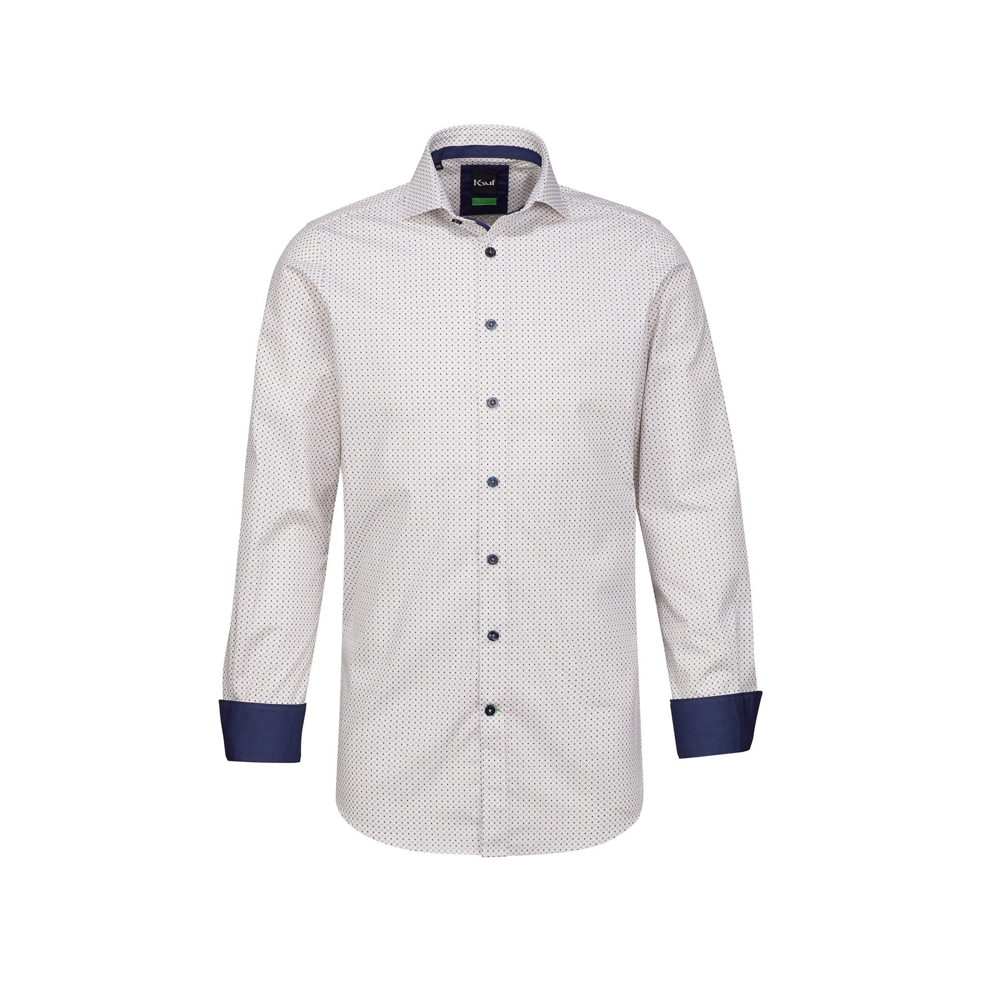 Kauf London Slim Line Gepunktetes Langarmhemd