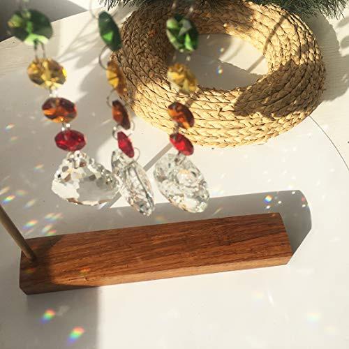 Alopini 3 Stück Kristall-Regenbogen-Sonnenfänger,Hängender Glas-Sonnenfänger mit Chaрусс