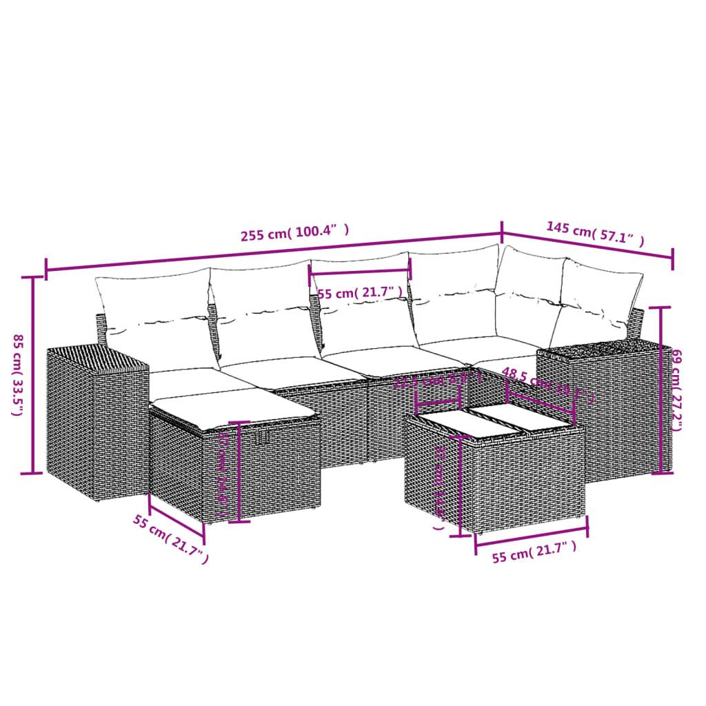 VidaXL Garten sofagarnitur poly-rattan