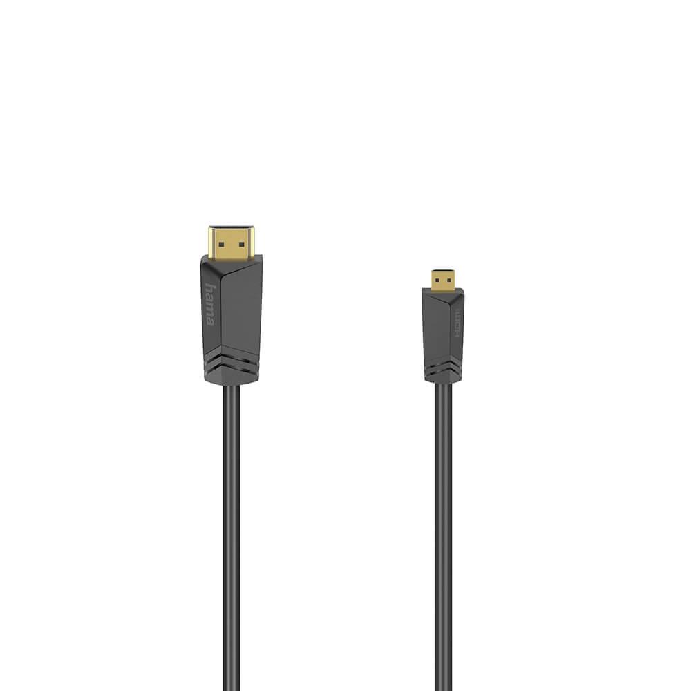 hama HAMA Kabel HDMI High Speed Typ A-D 4K 18 Gbit/s 1,5 m Schwarz