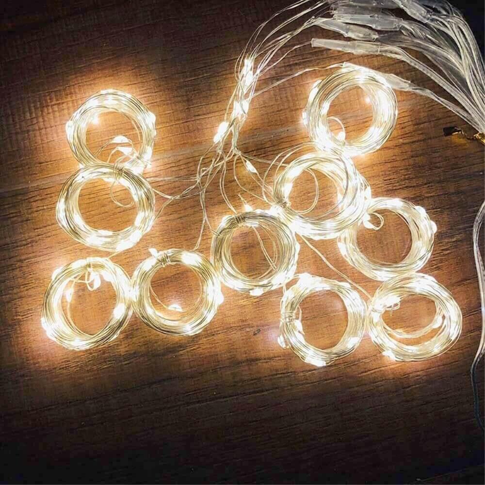 Cover-Discount Vorhang Lichterkette USB 3x3m 300 Led