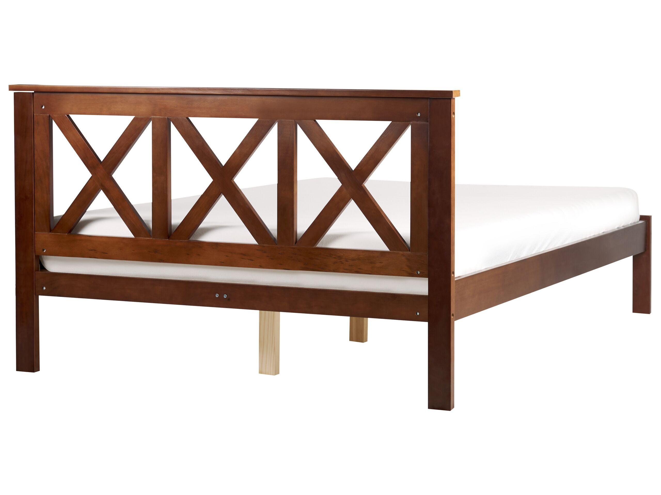 Beliani Bett mit Lattenrost aus Kiefernholz Klassisch TANNAY