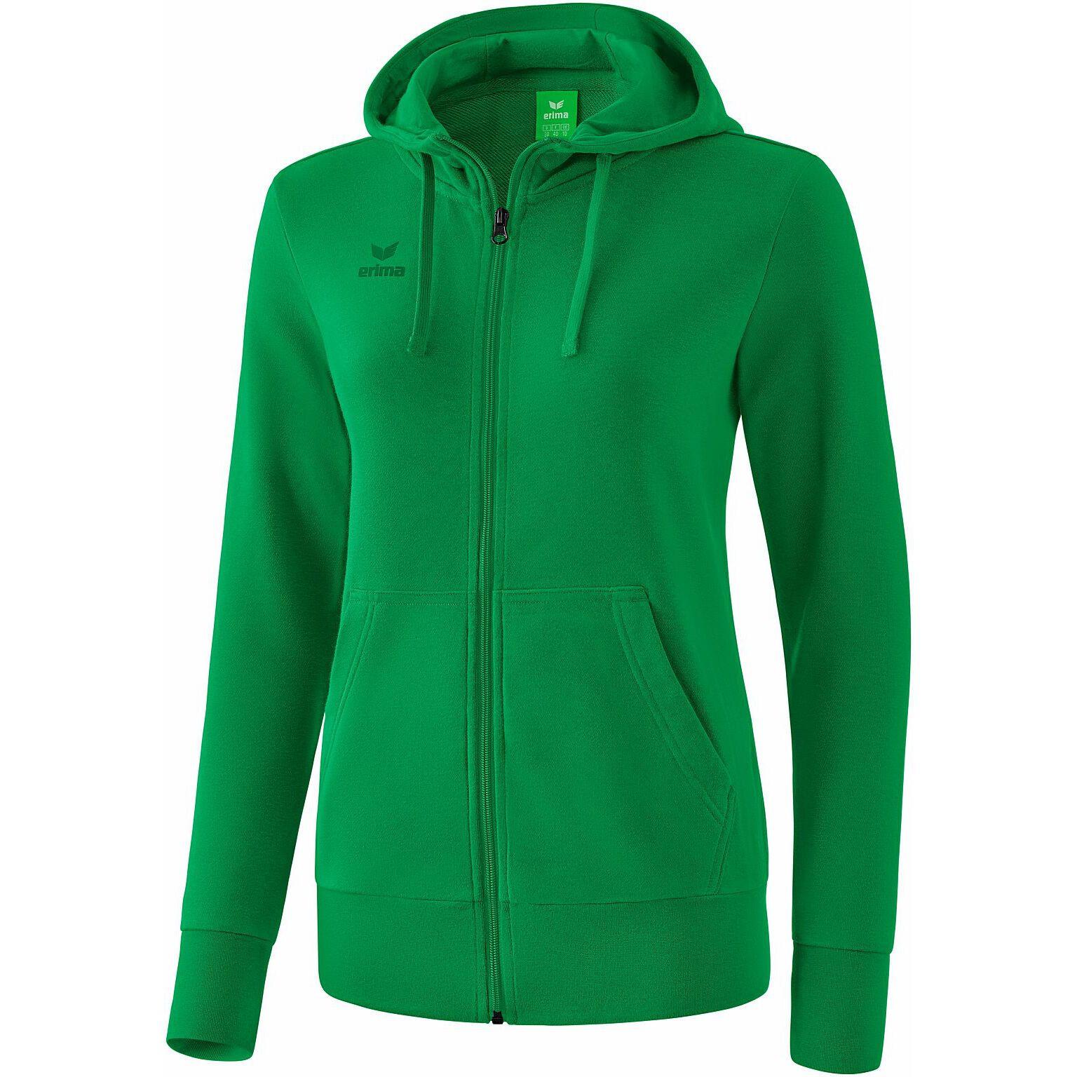 Erima damen-kapuzenpulli mit reißverschluss basic