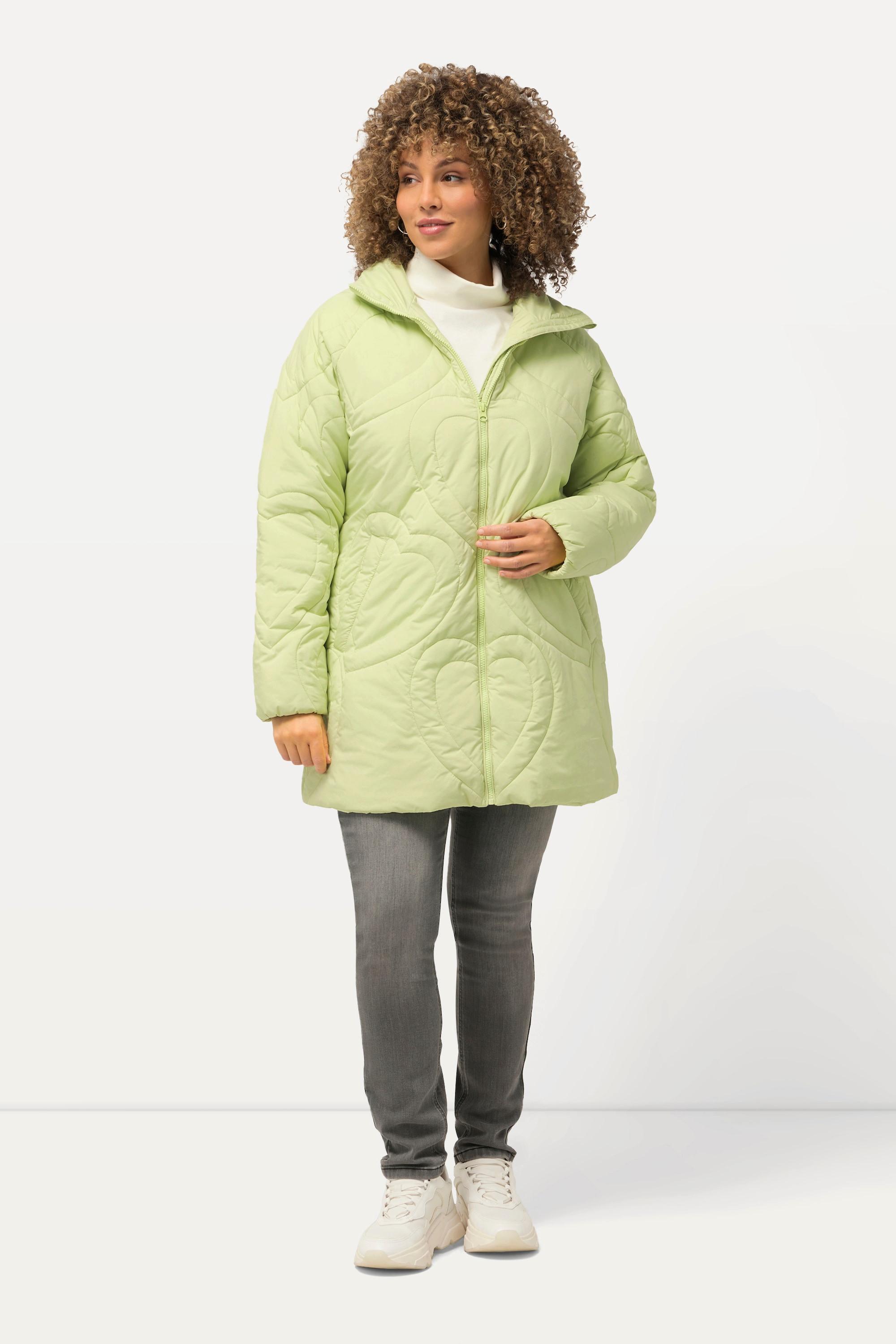 Ulla Popken HYPRAR Funktions-Steppjacke, Herzen, wasserabweisend