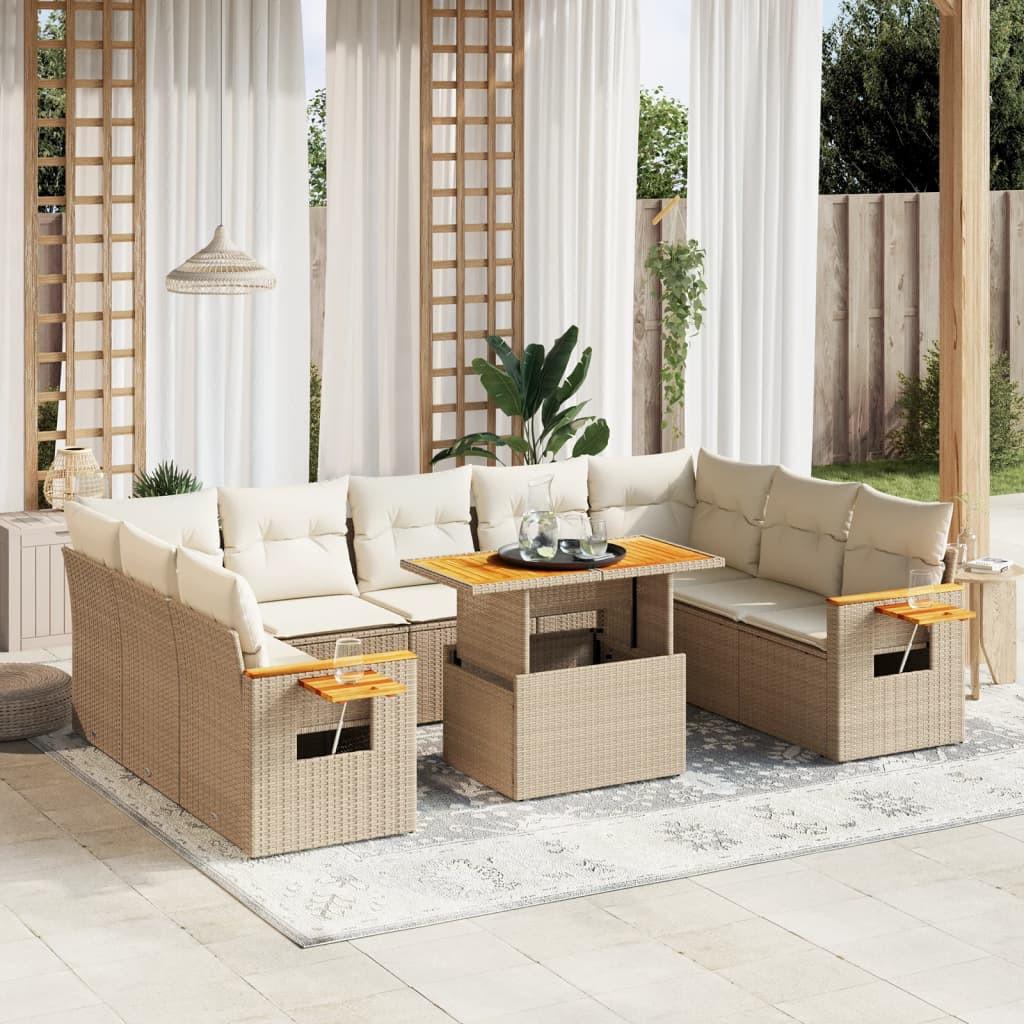 VidaXL Garten sofagarnitur poly-rattan