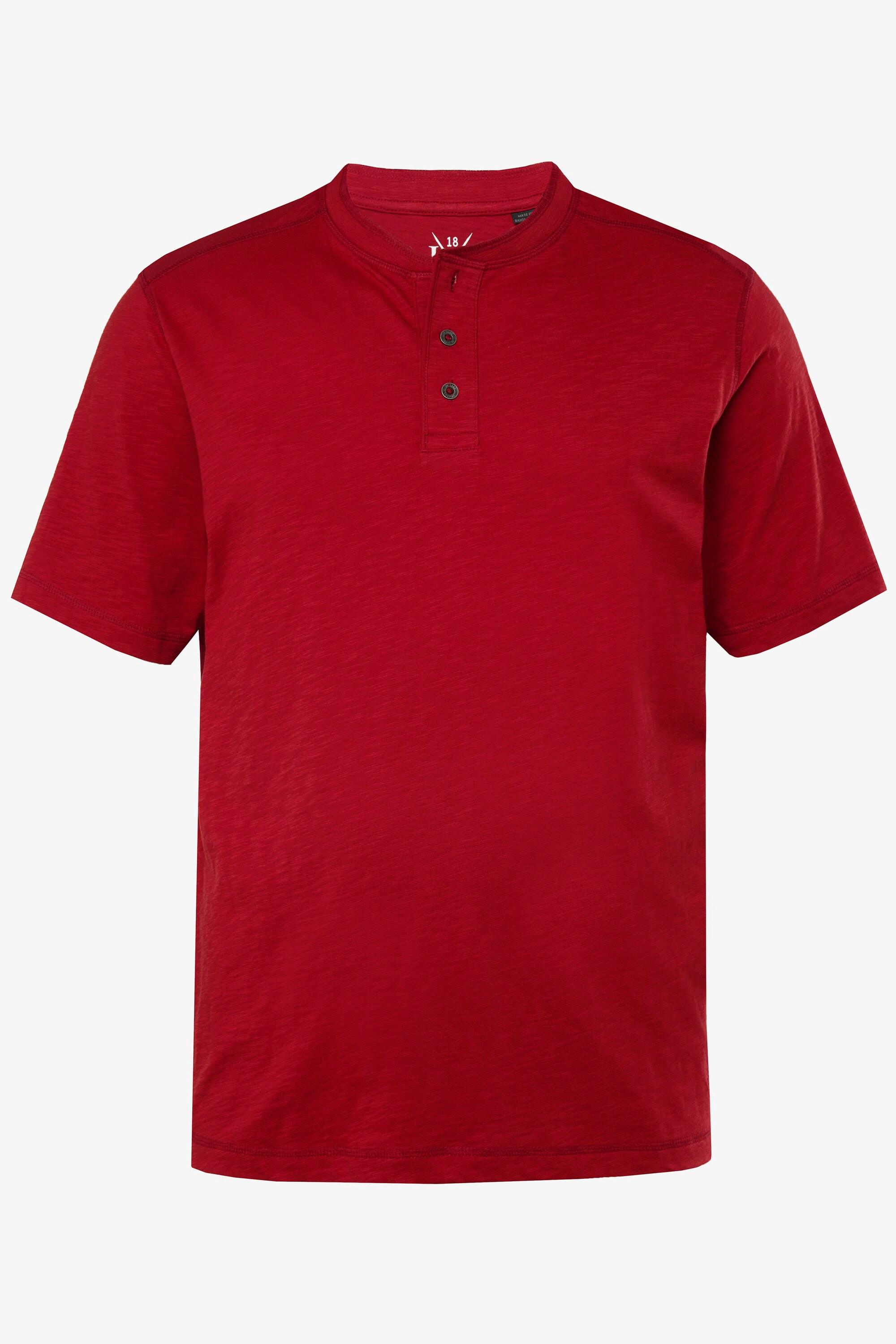 JP1880 Henley Halbarm Rundhals mit Knopfleiste