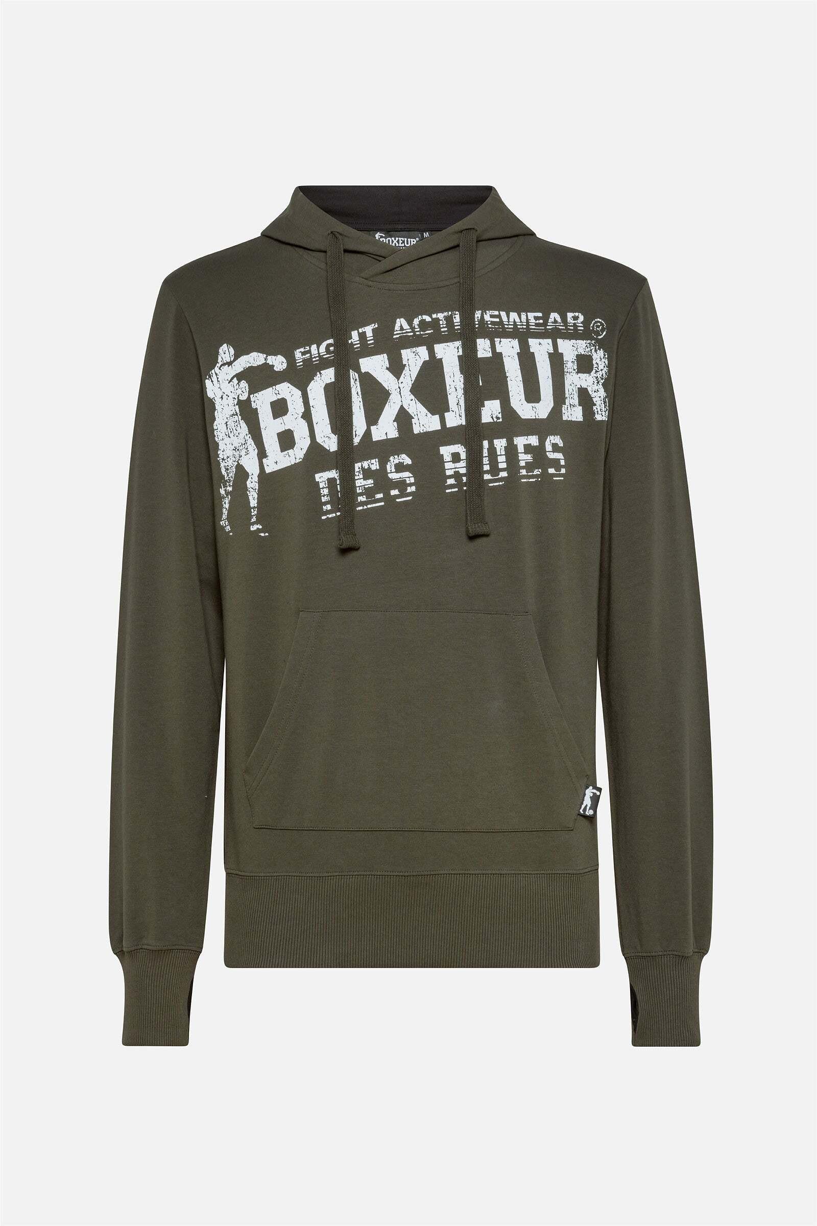BOXEUR DES RUES Kapuzenpullover Hooded Sweatshirt with Thumb Openings