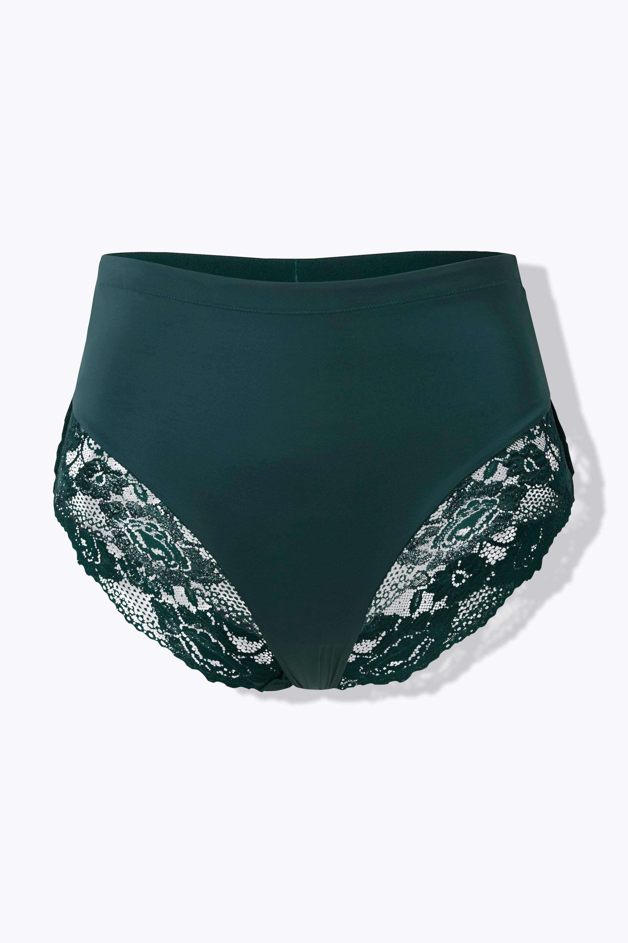 Ulla Popken Midislip, transparente Spitze, hinten gerafft