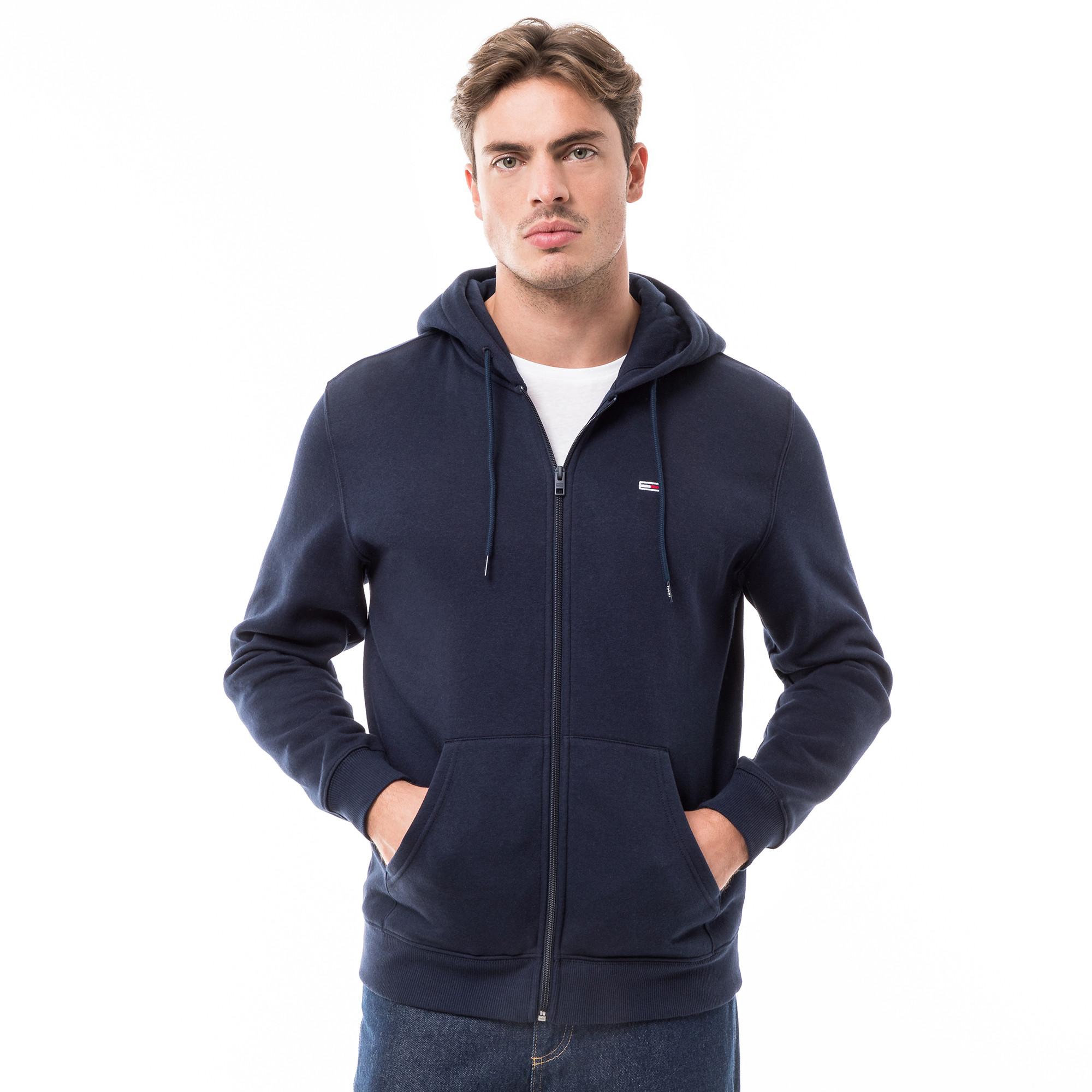 TOMMY JEANS TJM REG S FLAG ZIP FLEECE THRU Sweatjacke