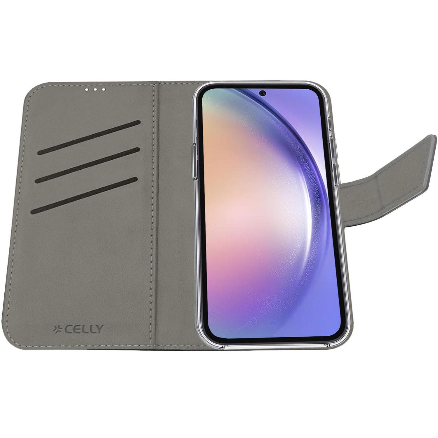Celly Wally Wallet Case Galaxy A55 5G Schwarz