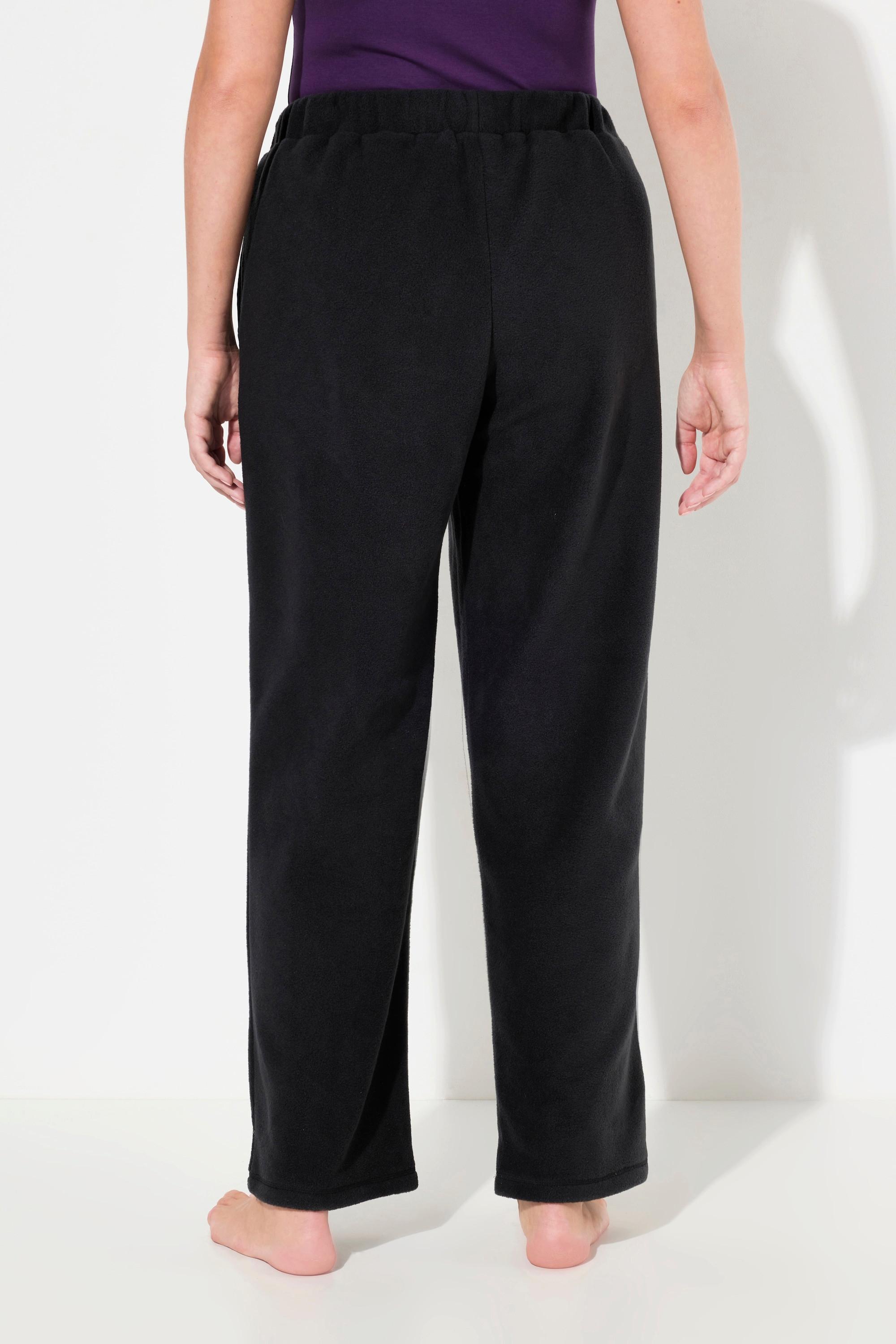 Ulla Popken Loungewear-Fleecehose Gerades Bein Elastikbund