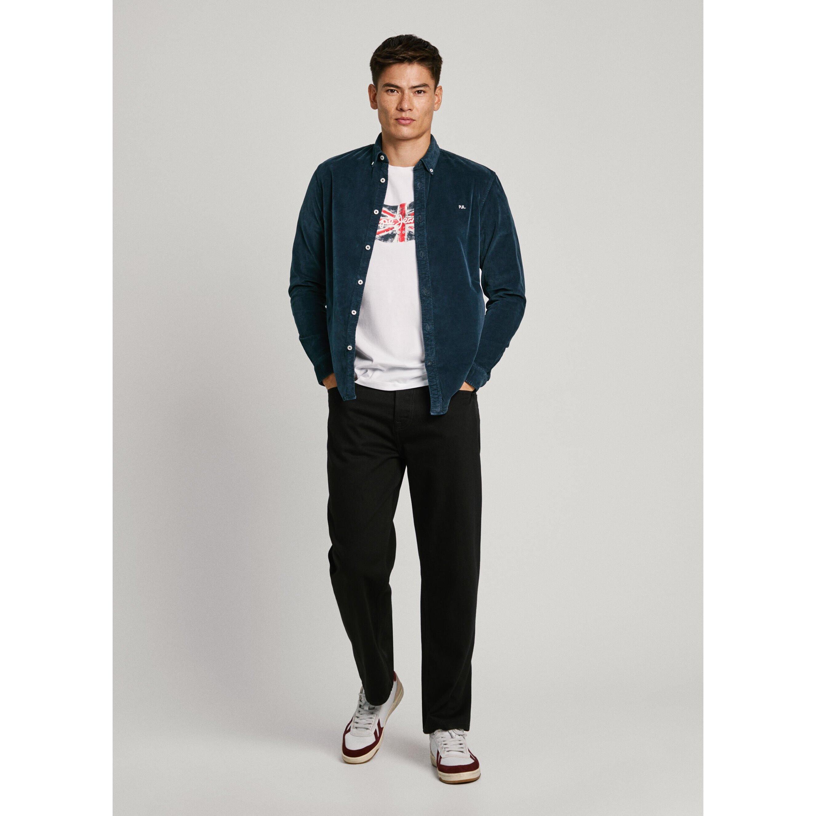 Pepe Jeans London Miller Langarm Button-Down Hemd Slim Fit
